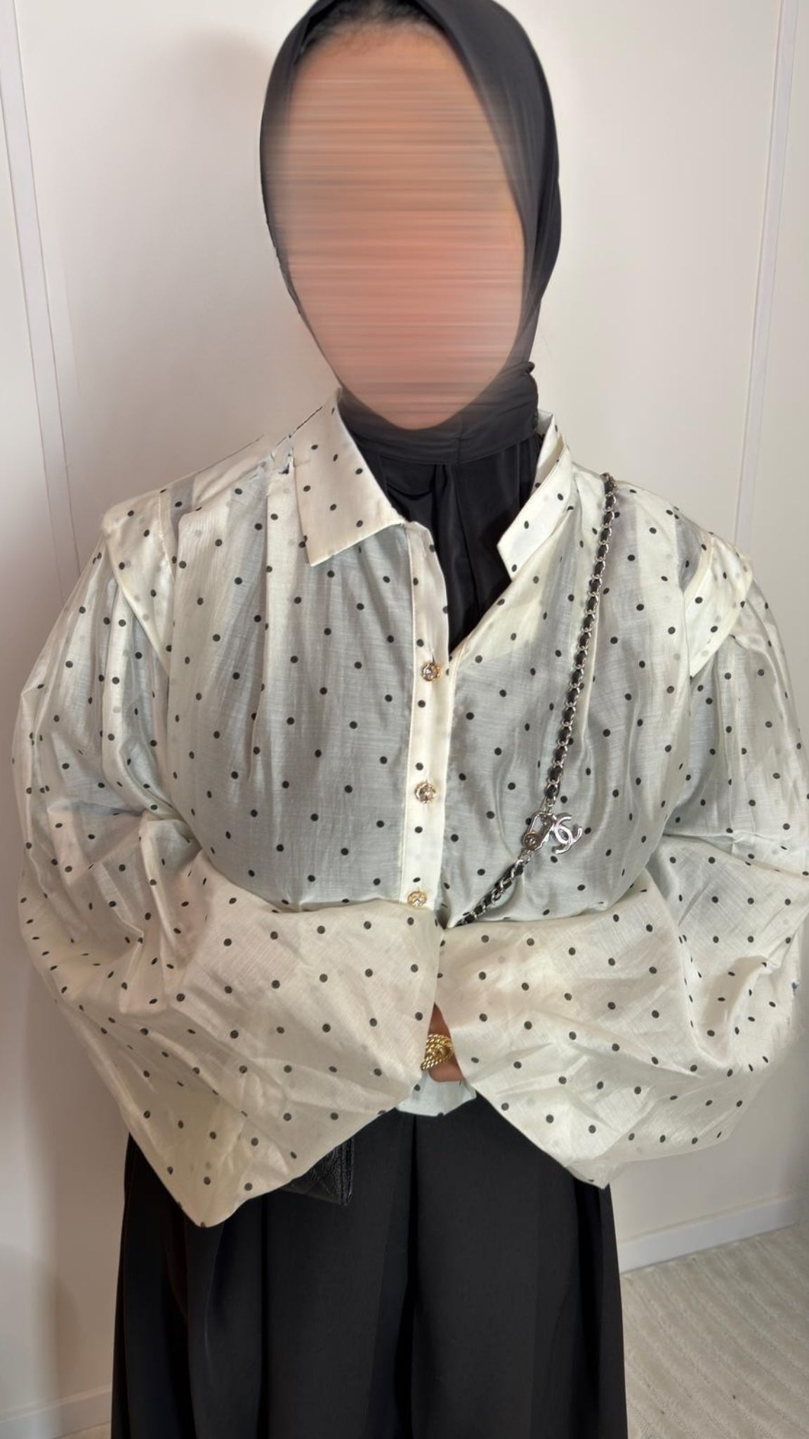 Blouse à pois fluide