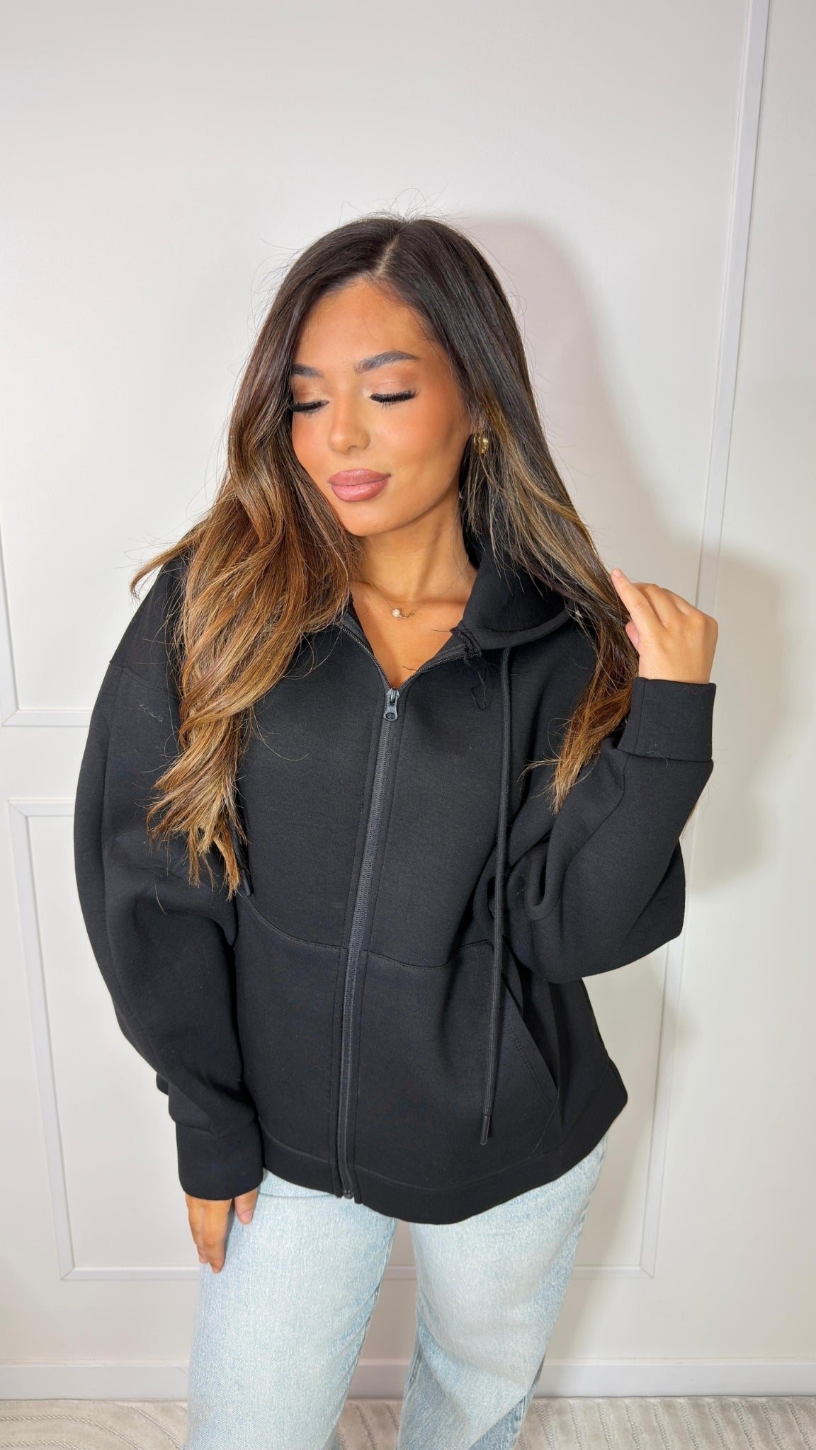 Zip-up hooded vest