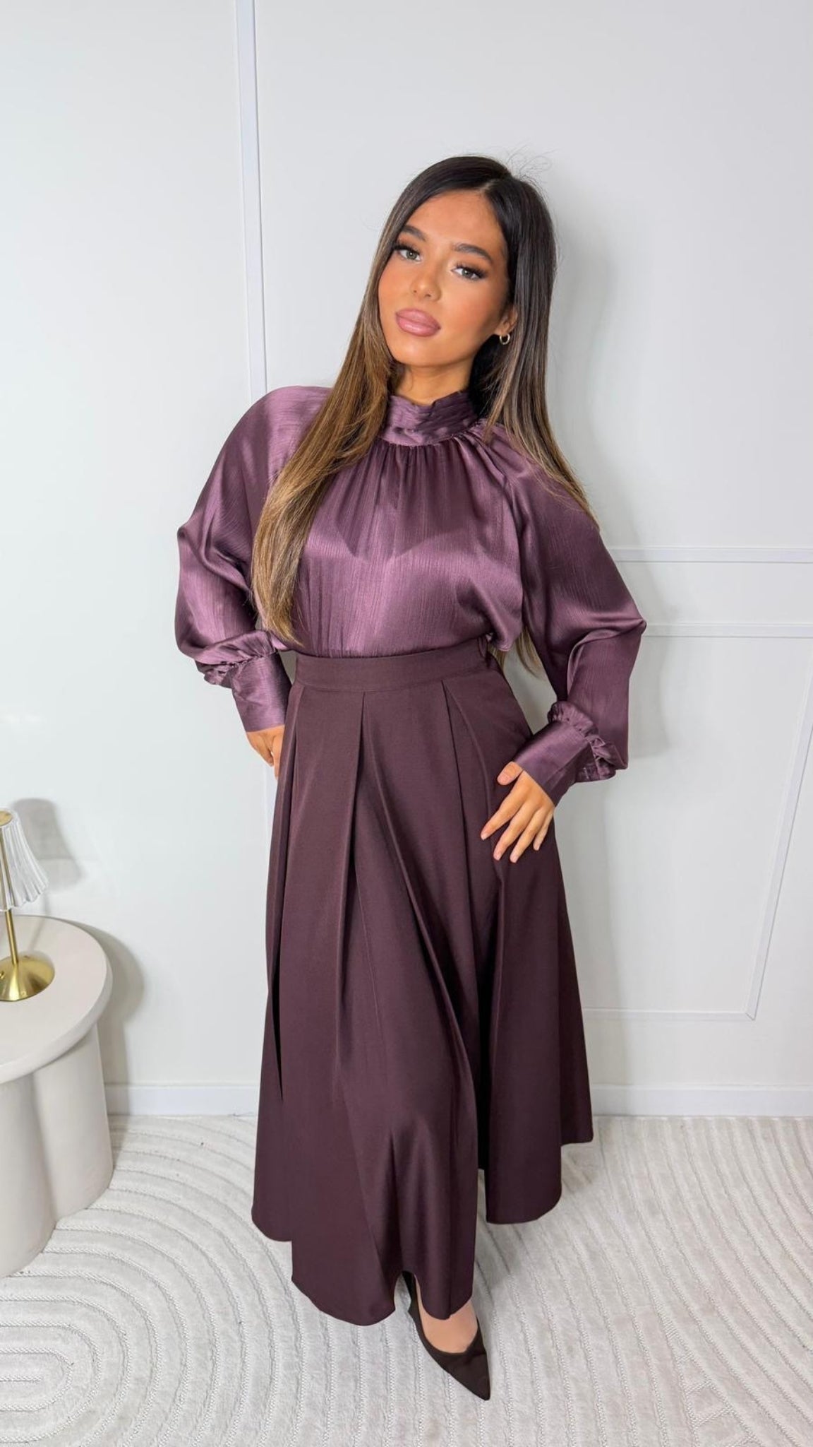 Satin Blouse, Refined Cut