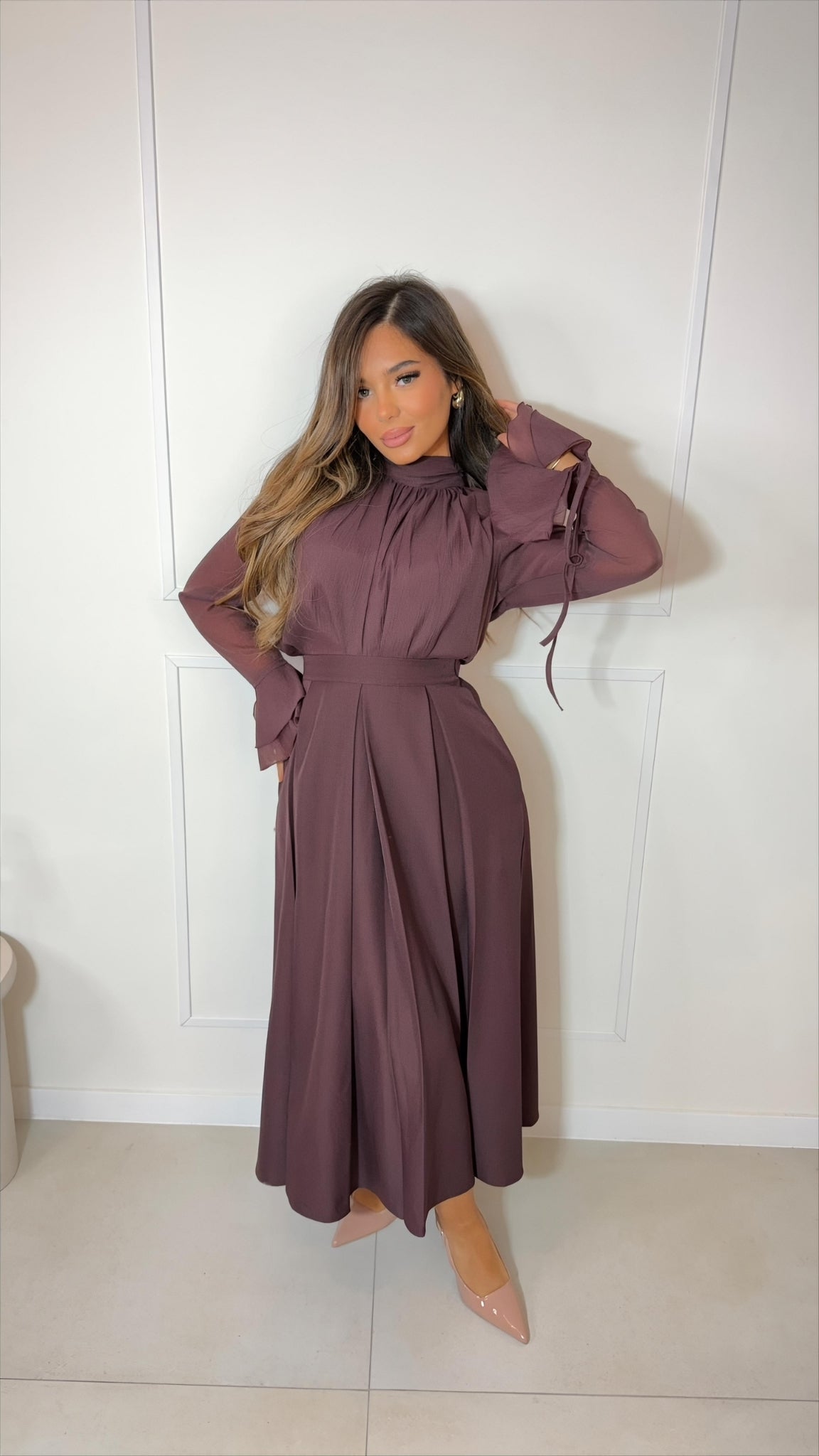 Chemise élégante manches évasées