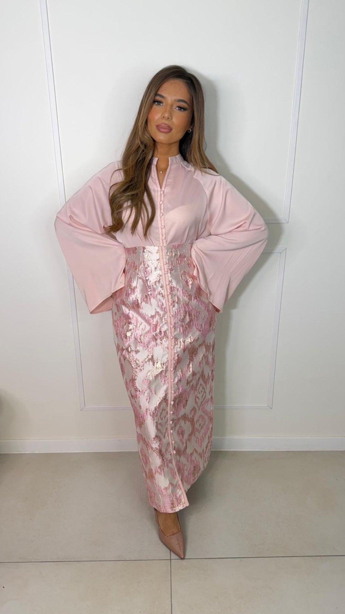 Ensemble Jupe Imprimée & Blouse Fluide