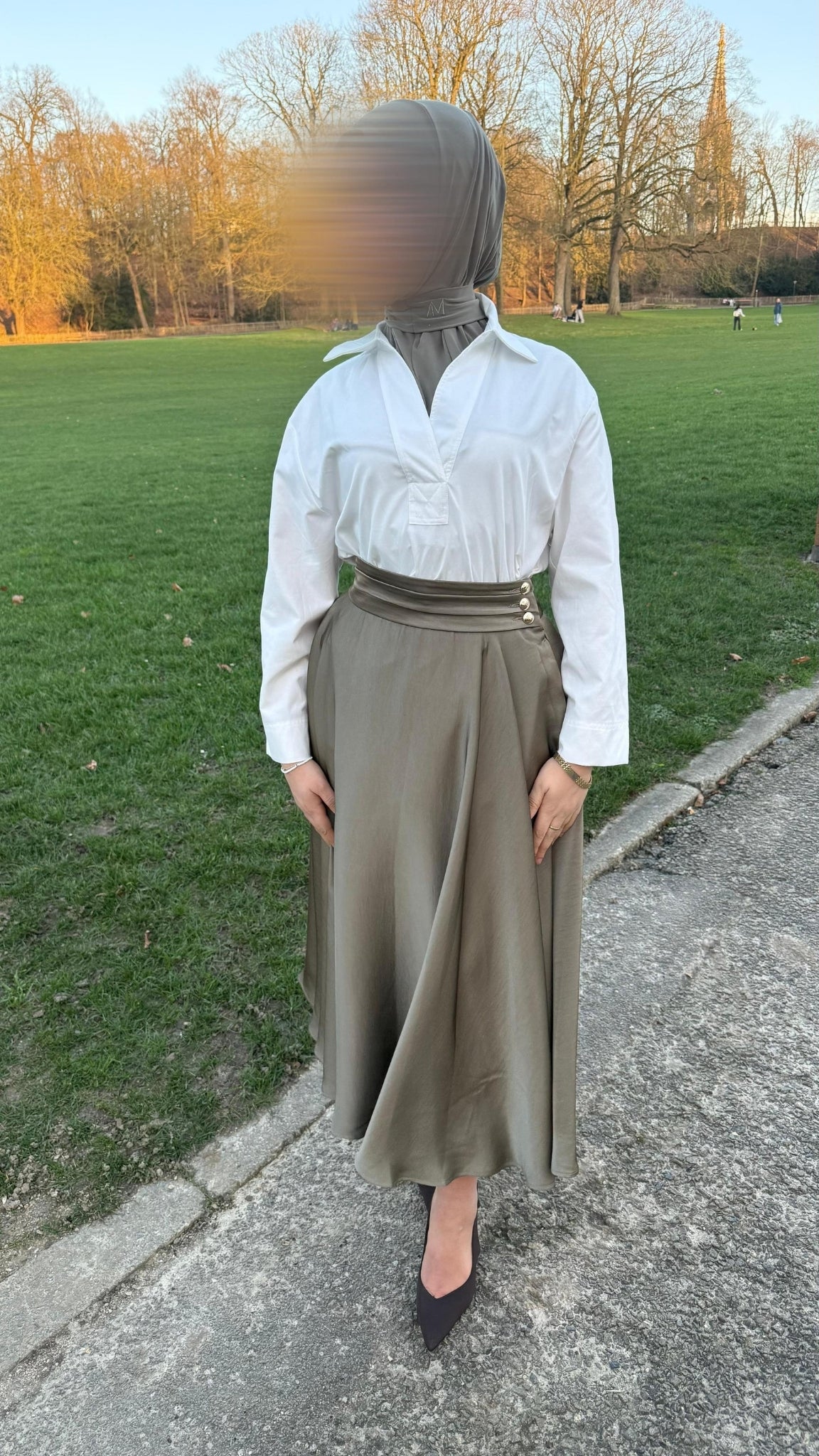 Chemise fluide col V