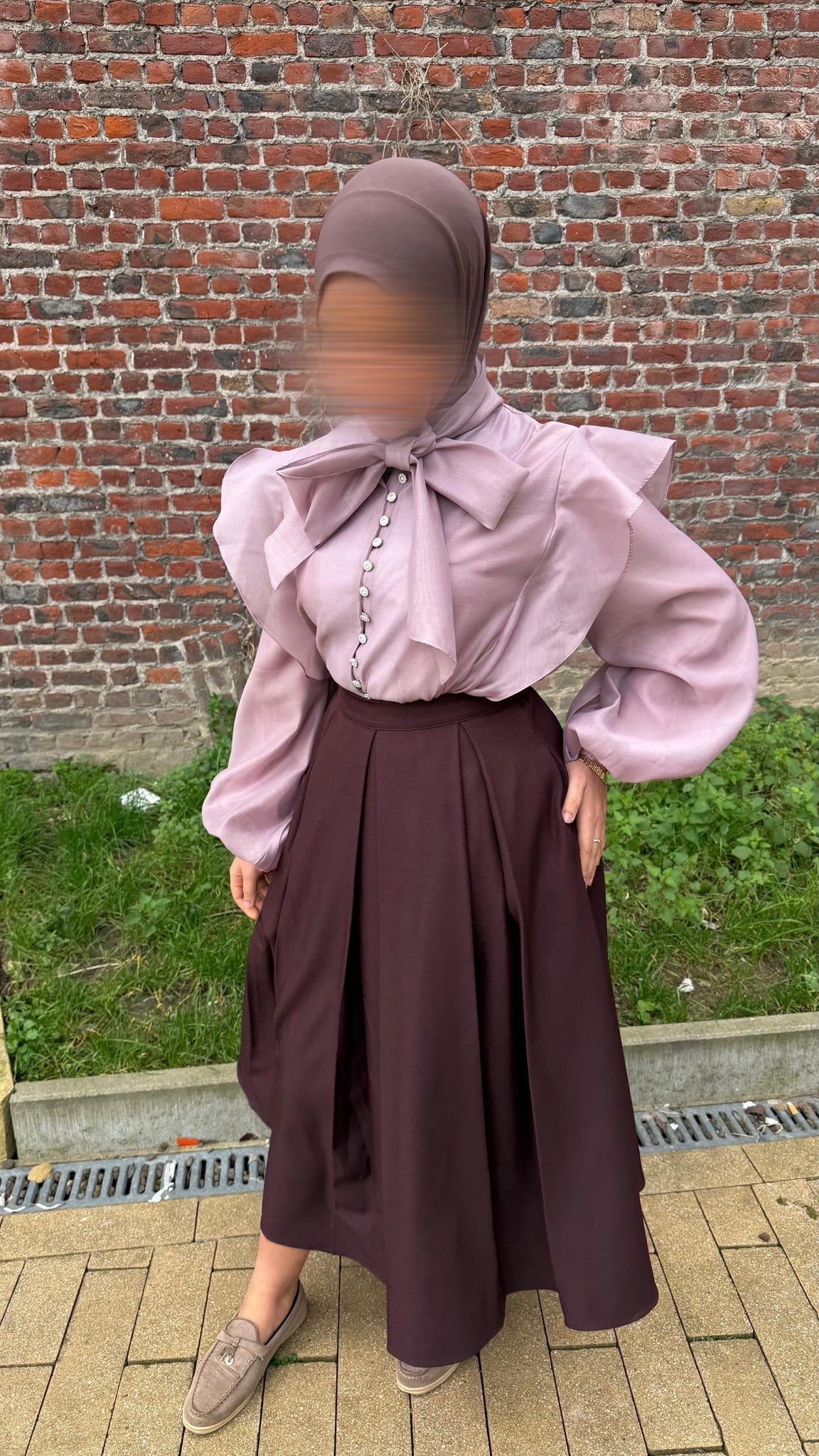 Jupe Plissée Taille Haute