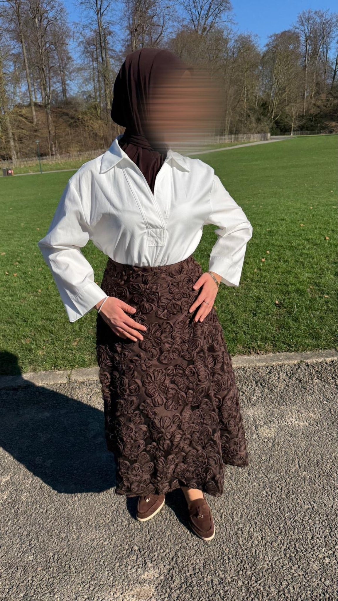 Jupe longue texturée