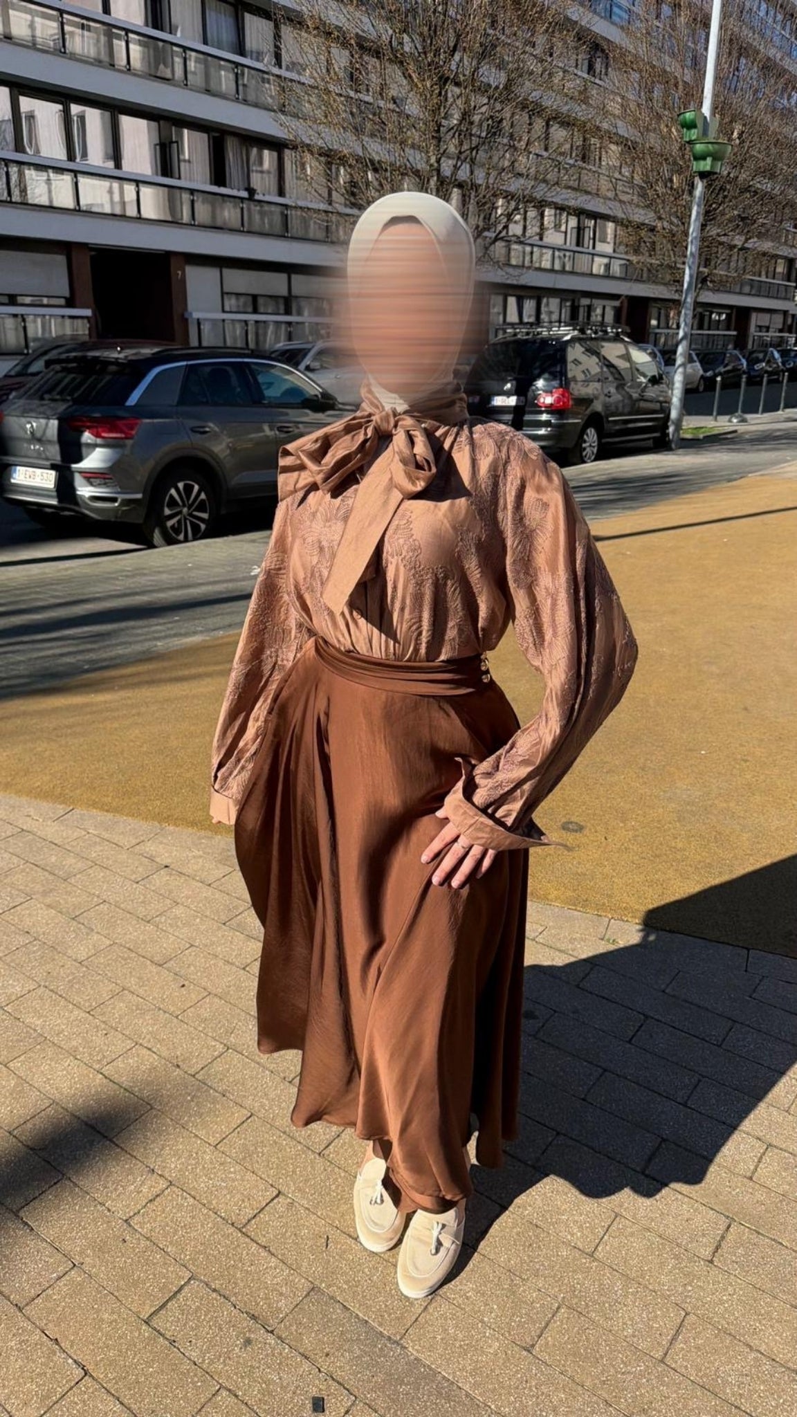 Blouse met strikkraag