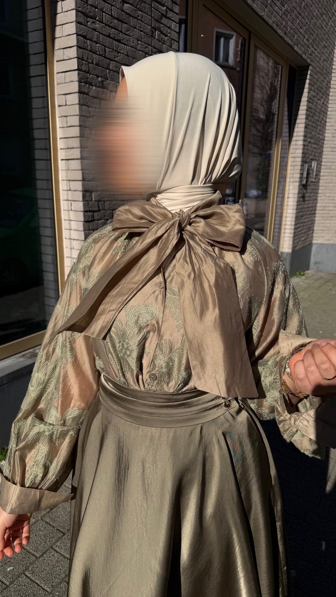 Blouse met strikkraag