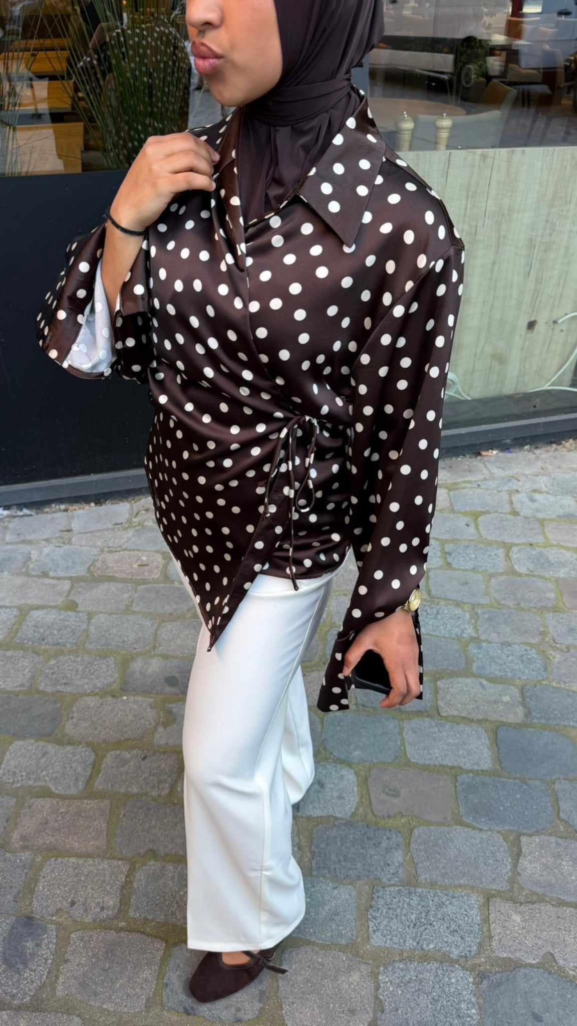 Chemisier Satiné Polka