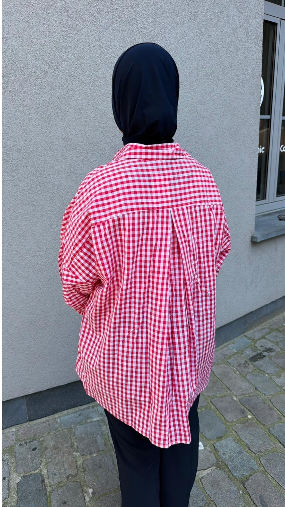Loose fit plaid shirt