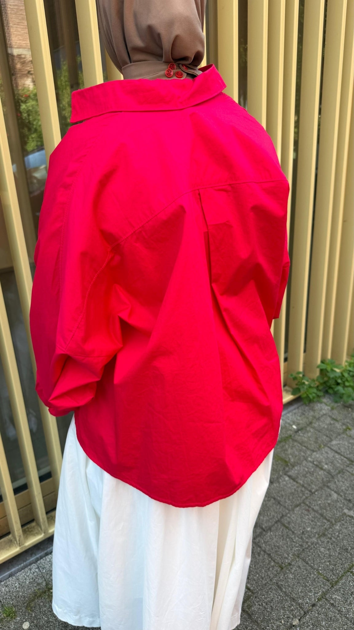 Chemise fluide oversize à col souple