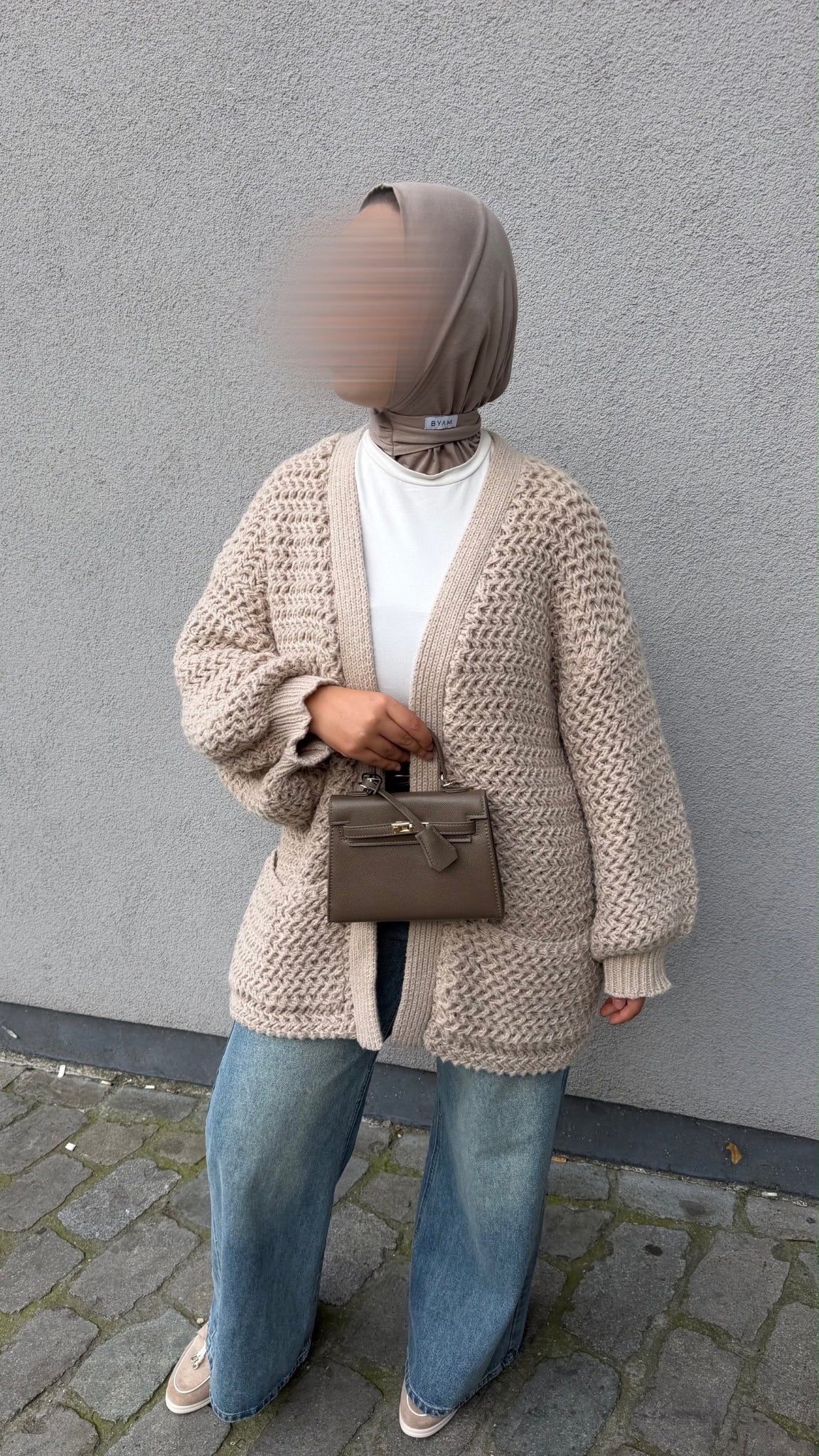 Gilet oversize en maille ajourée