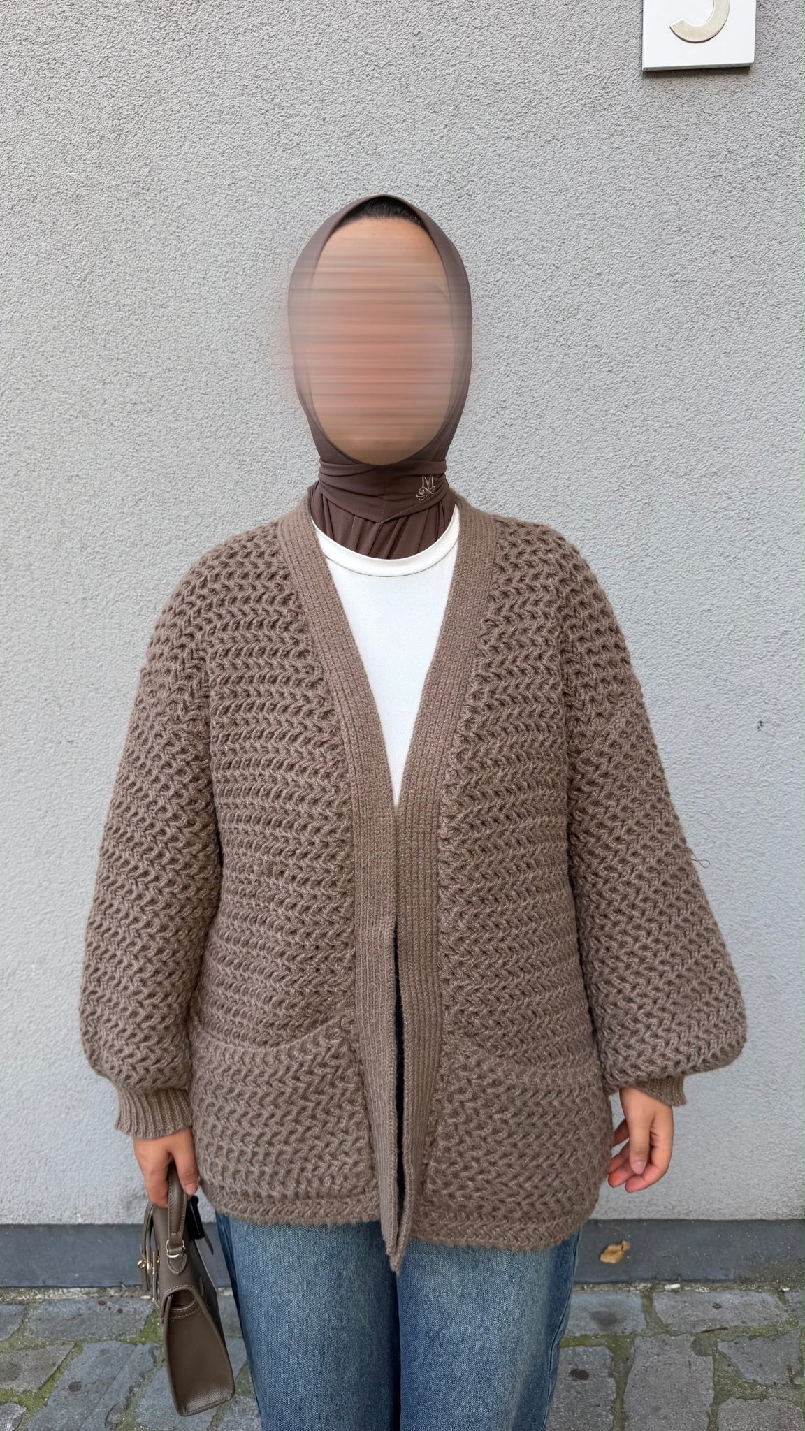 Gilet oversize en maille ajourée