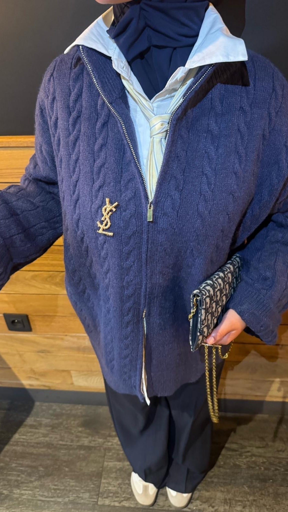 Gilet en Maille Torsadée