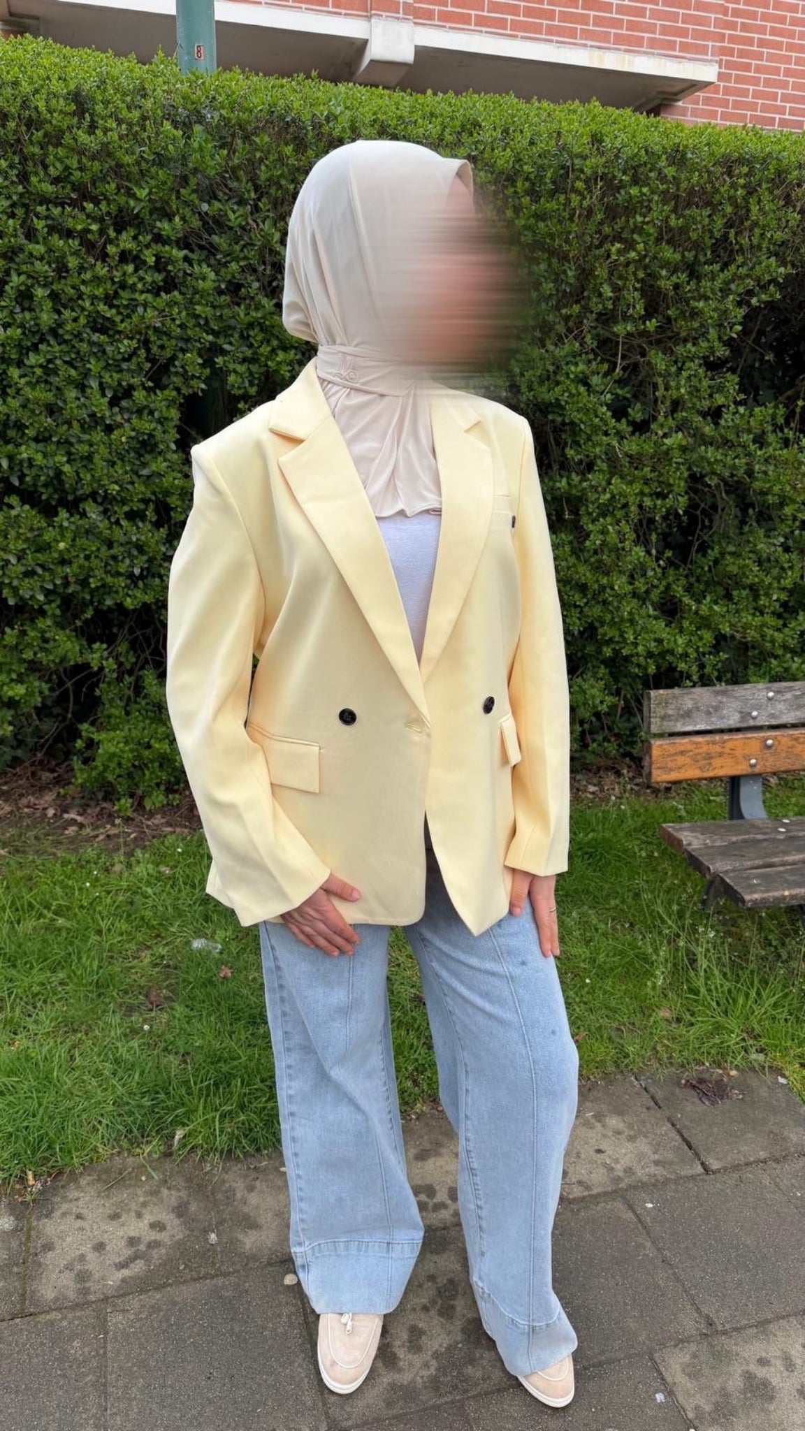 Oversized blazer with wide lapels