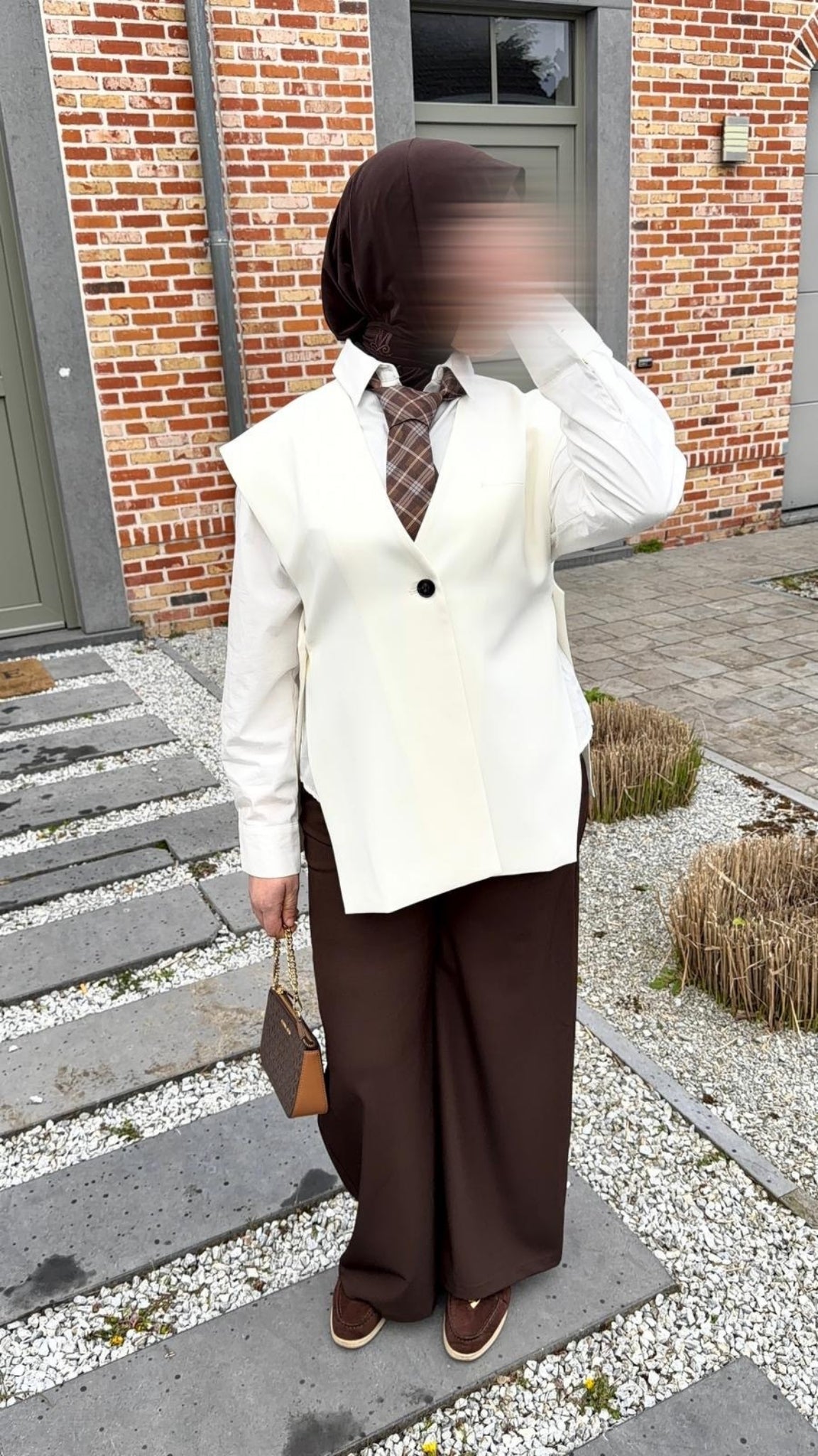 Blazer sans manches coupe droite