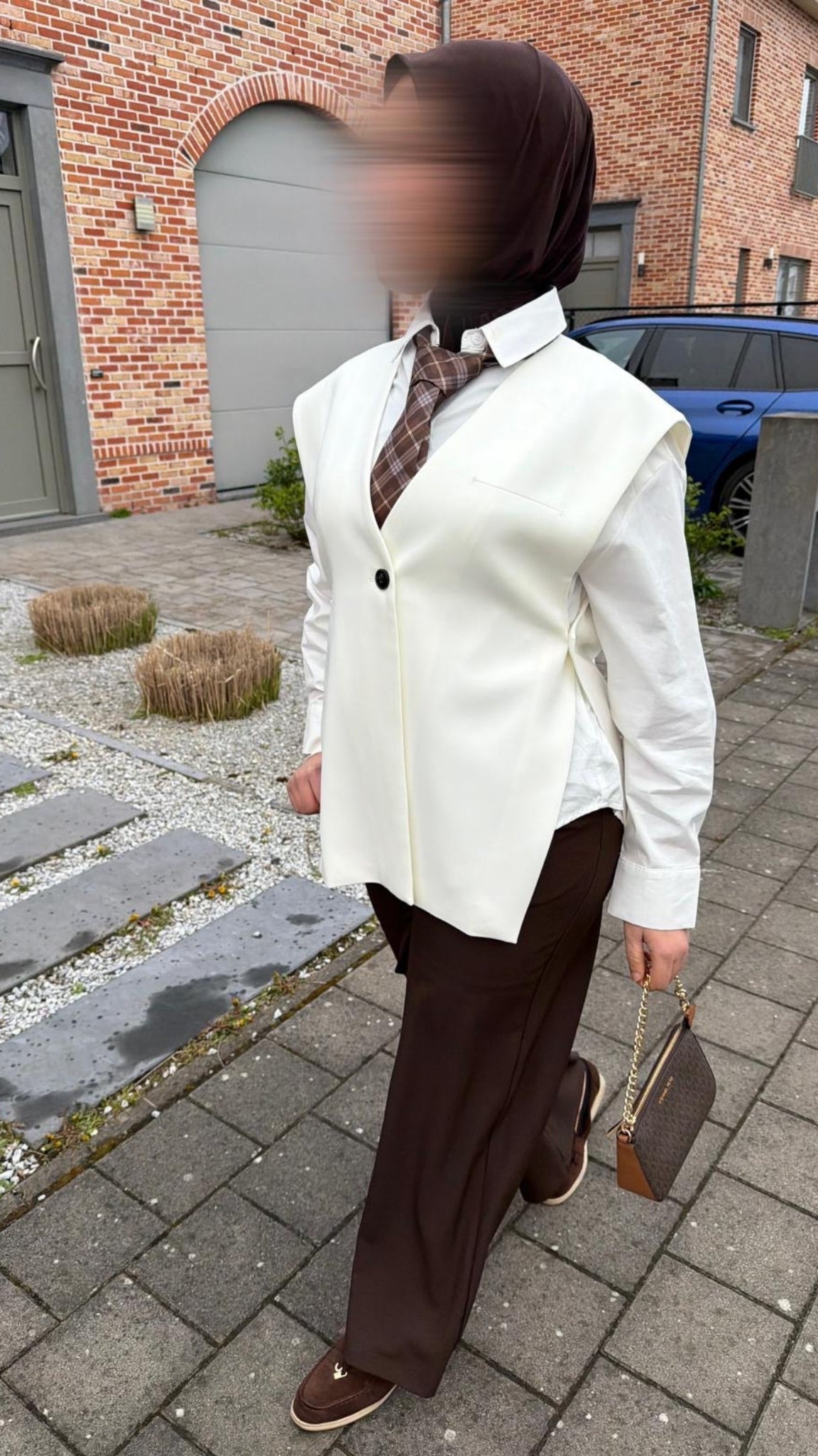 Blazer sans manches coupe droite
