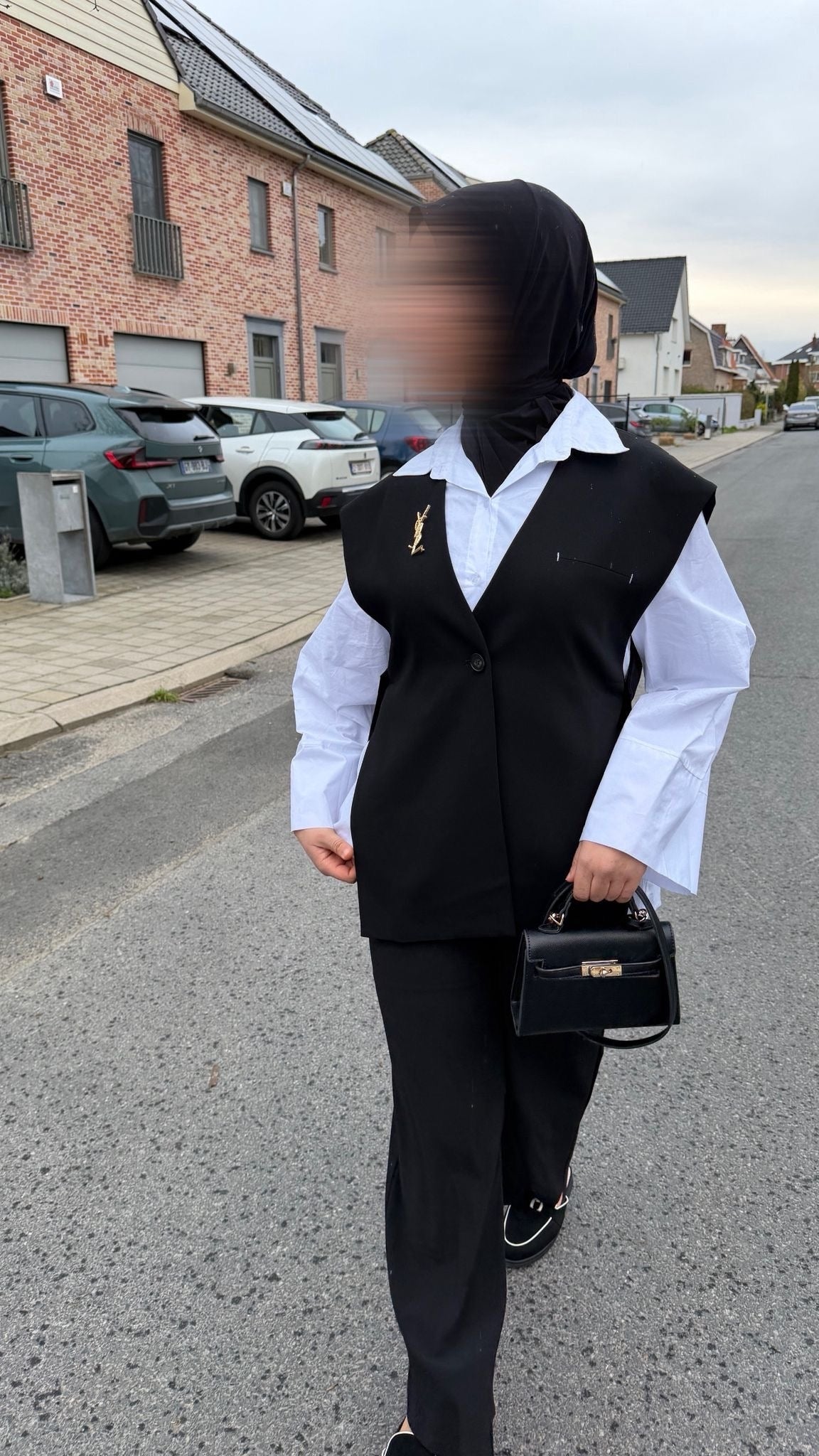 Blazer sans manches coupe droite