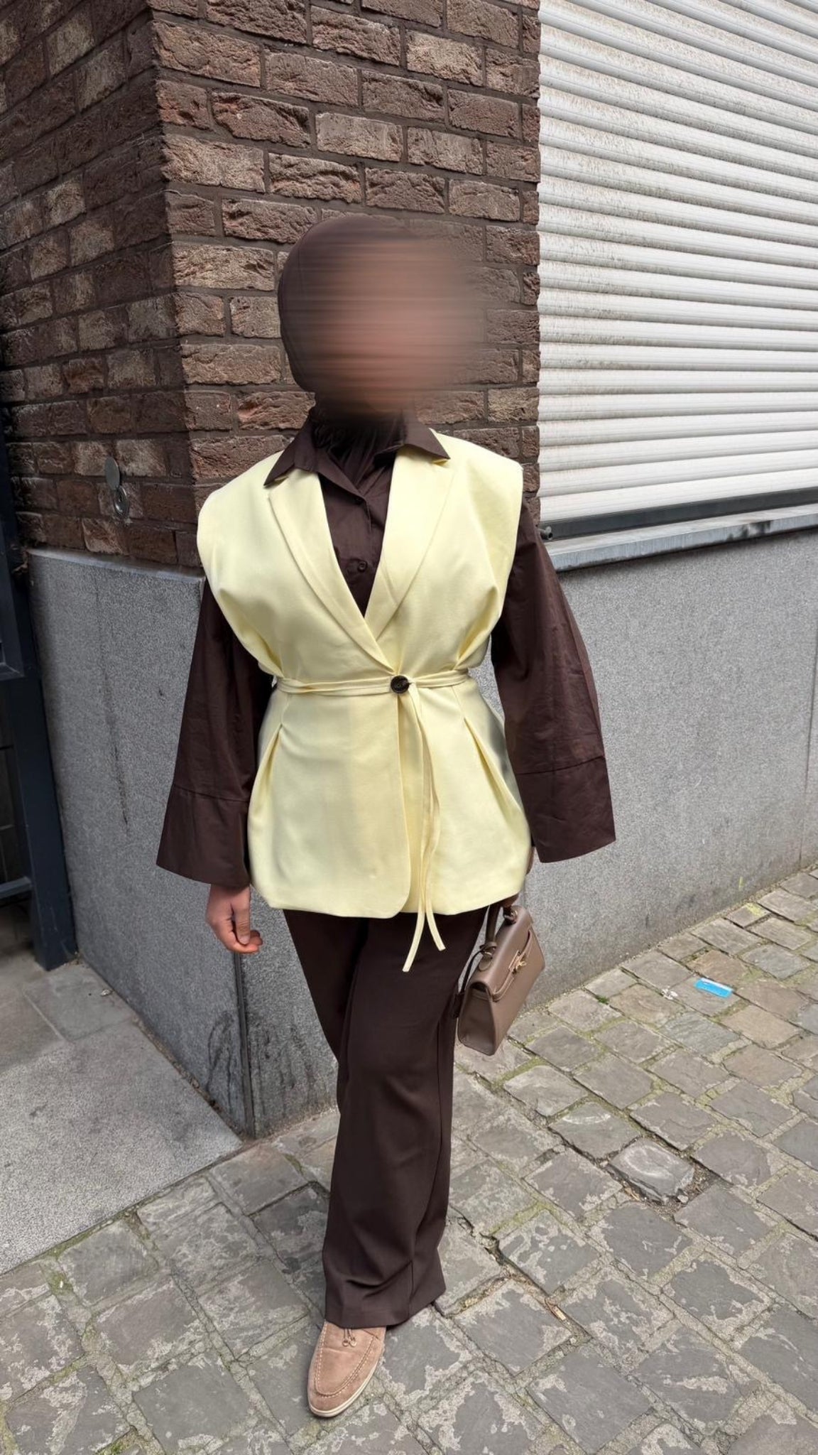 Blazer long à ceinture nouée