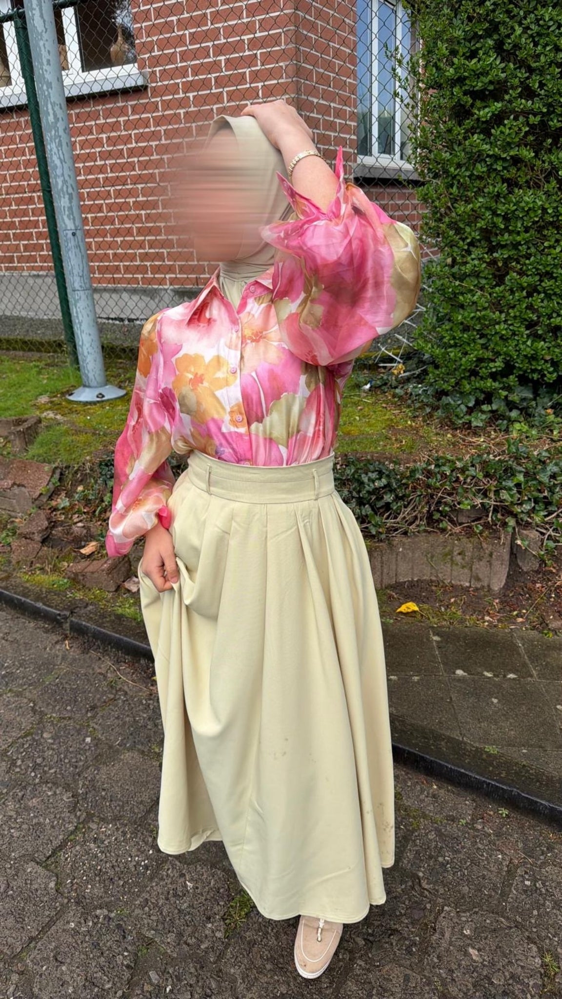 Long flowy gathered skirt