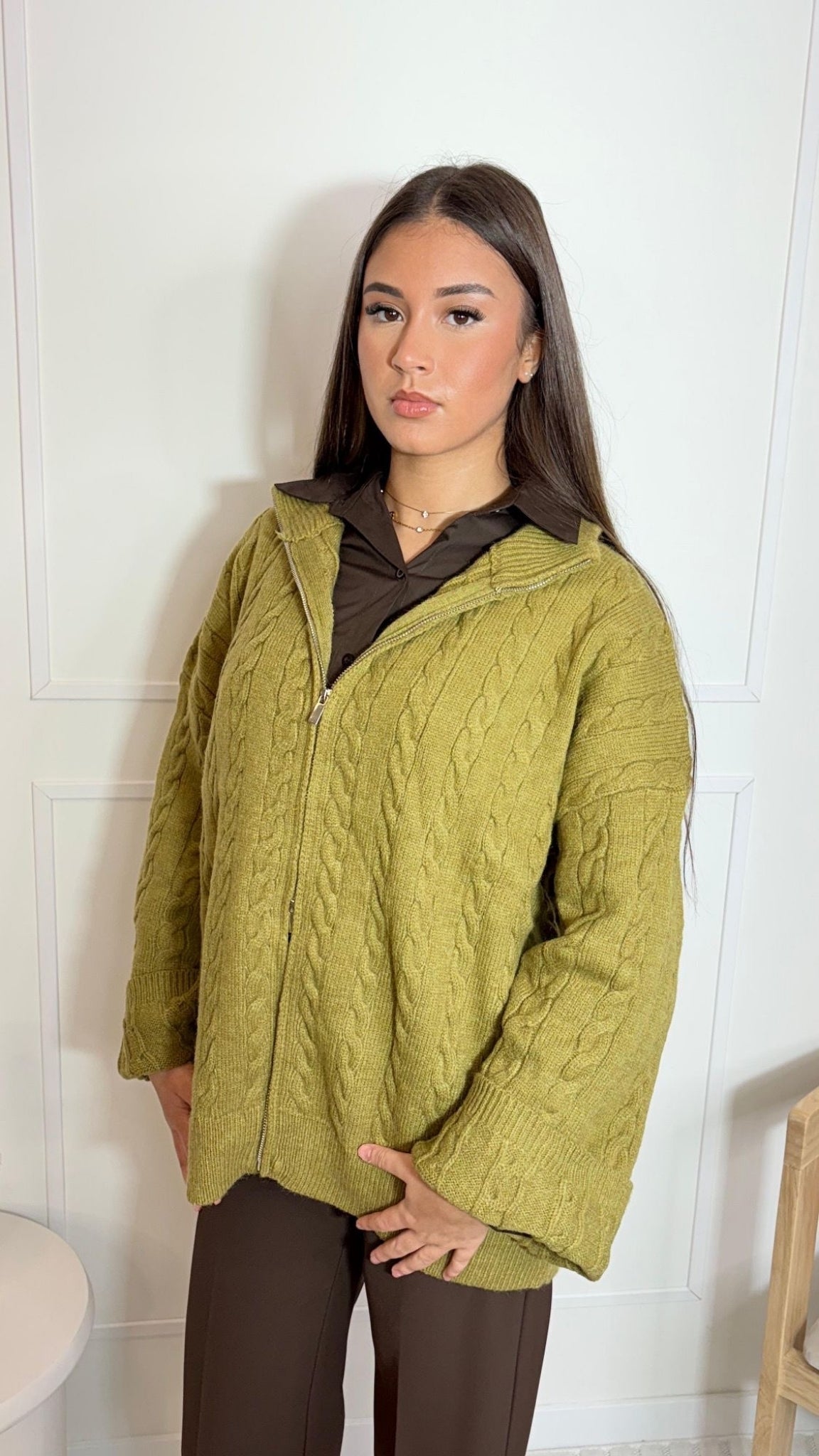 Gilet en Maille Torsadée