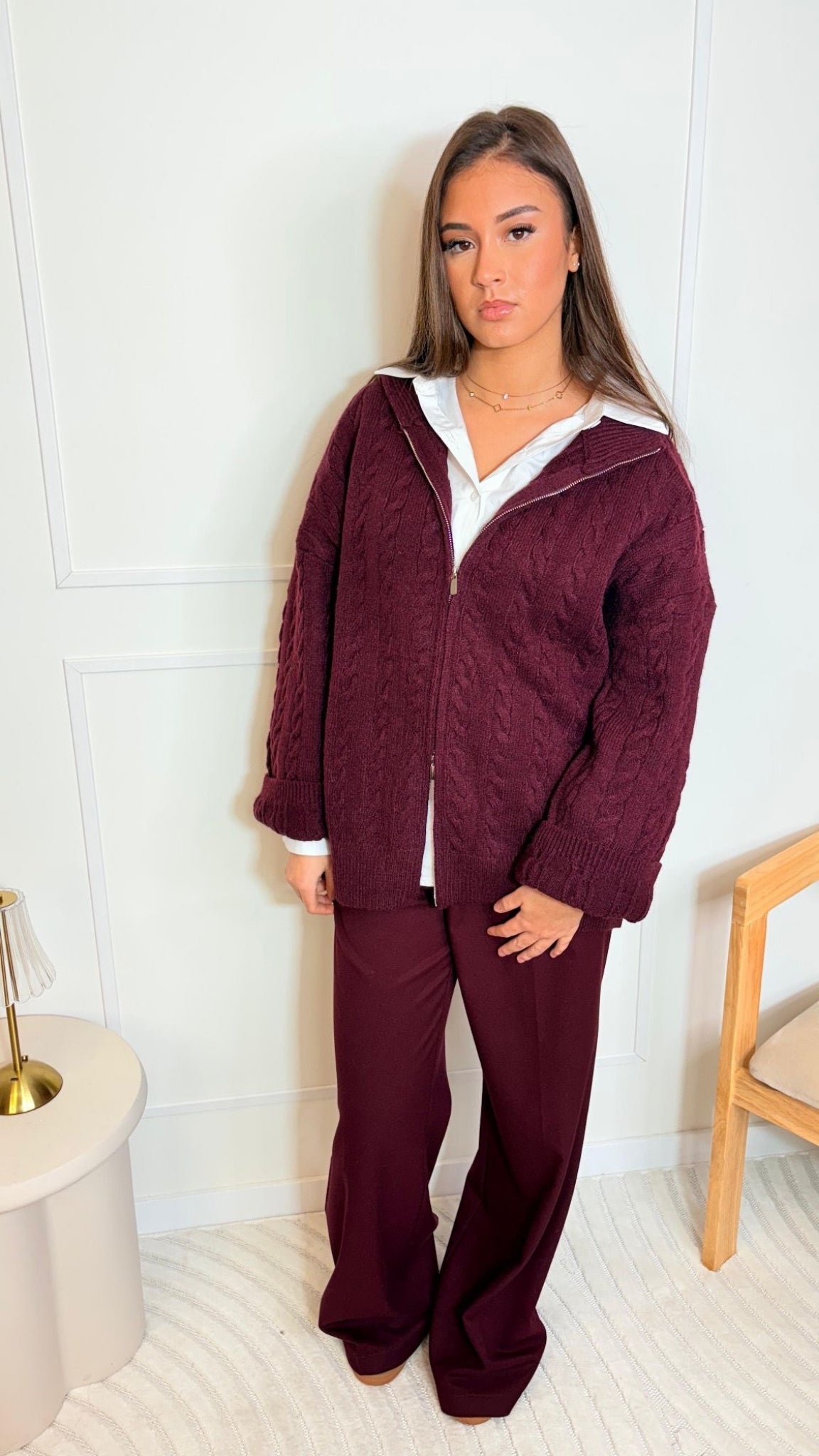 Gilet en Maille Torsadée