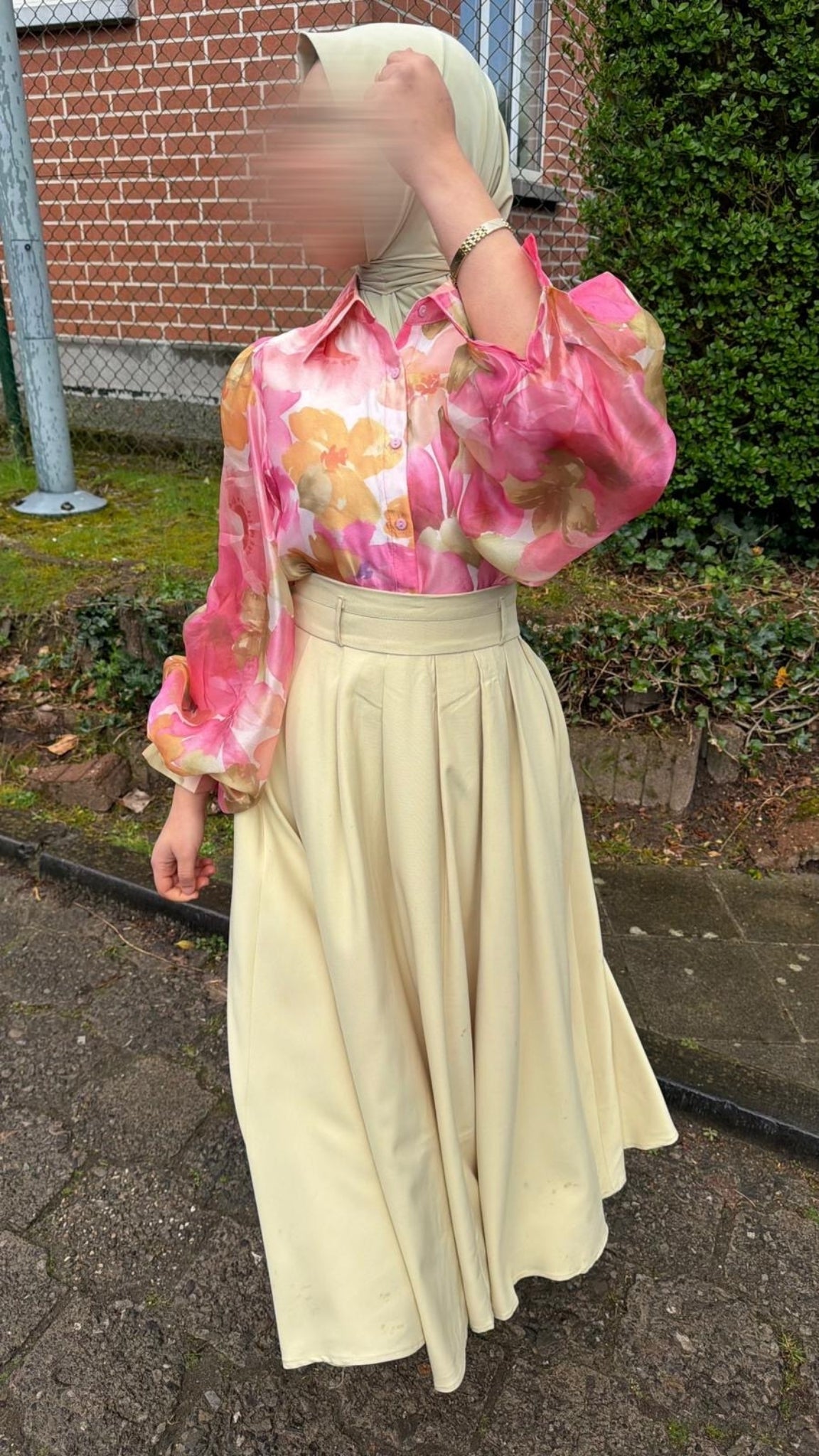 Long flowy gathered skirt