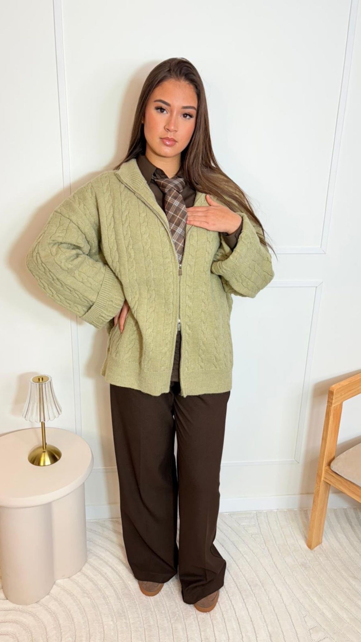 Gilet en Maille Torsadée