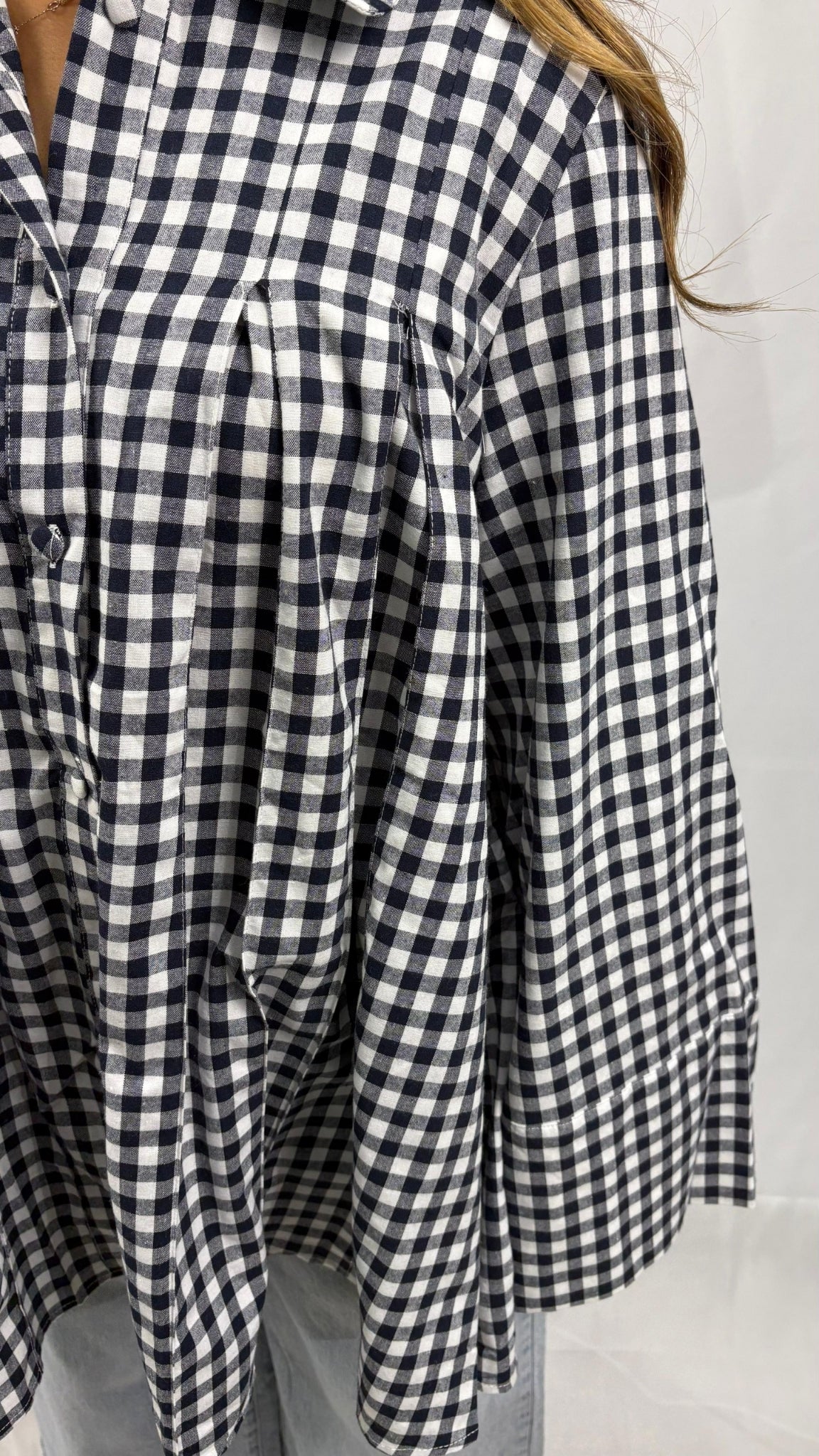 Chemise vichy coupe évasée oversize