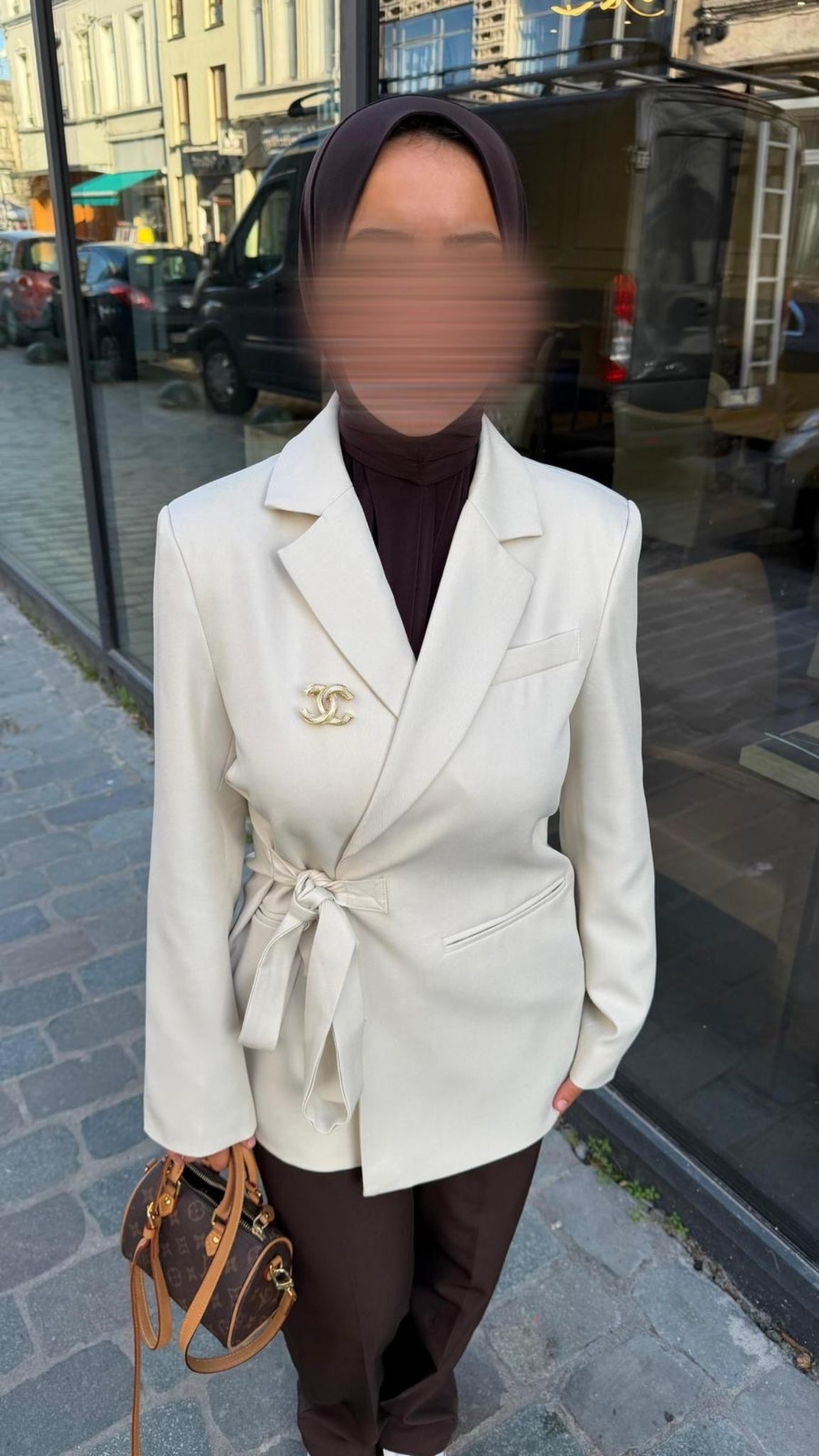 Structured belted blazer