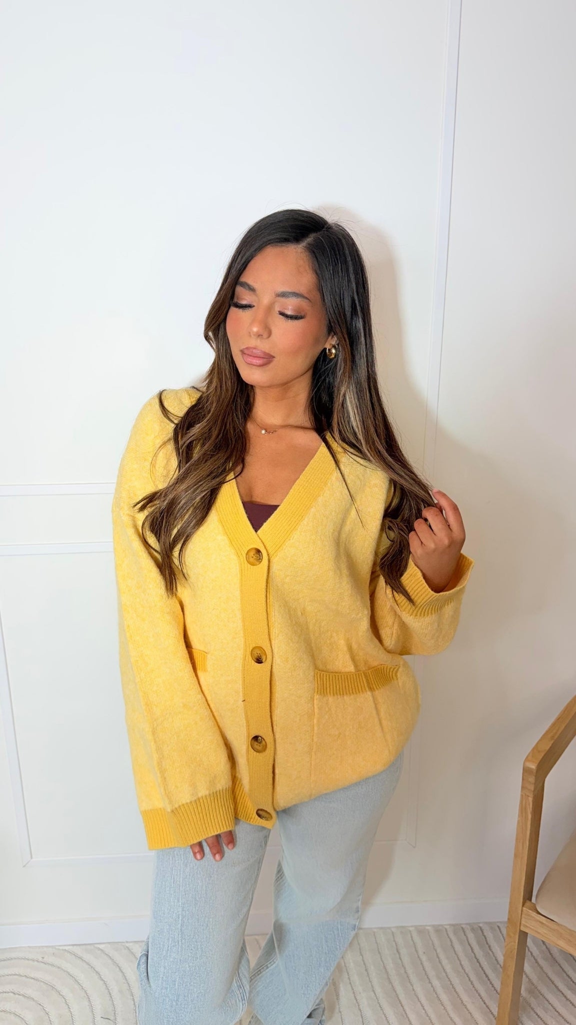 Structured knit cardigan