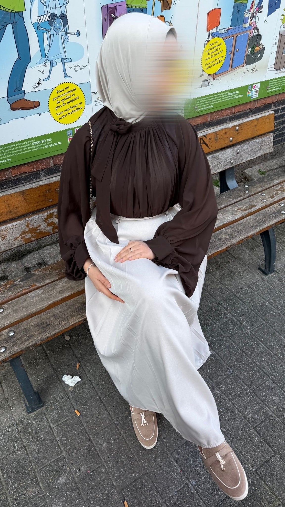 Elegant blouse met geplooide kraag