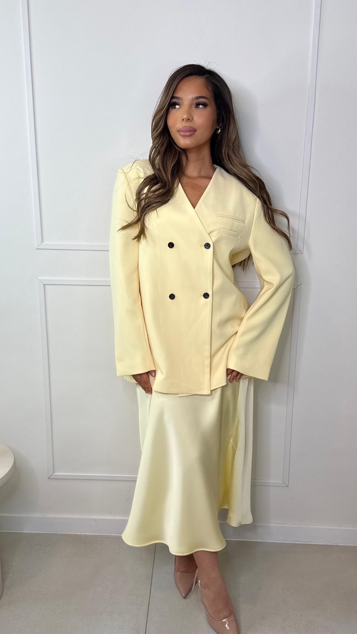 blazer à double boutonnage