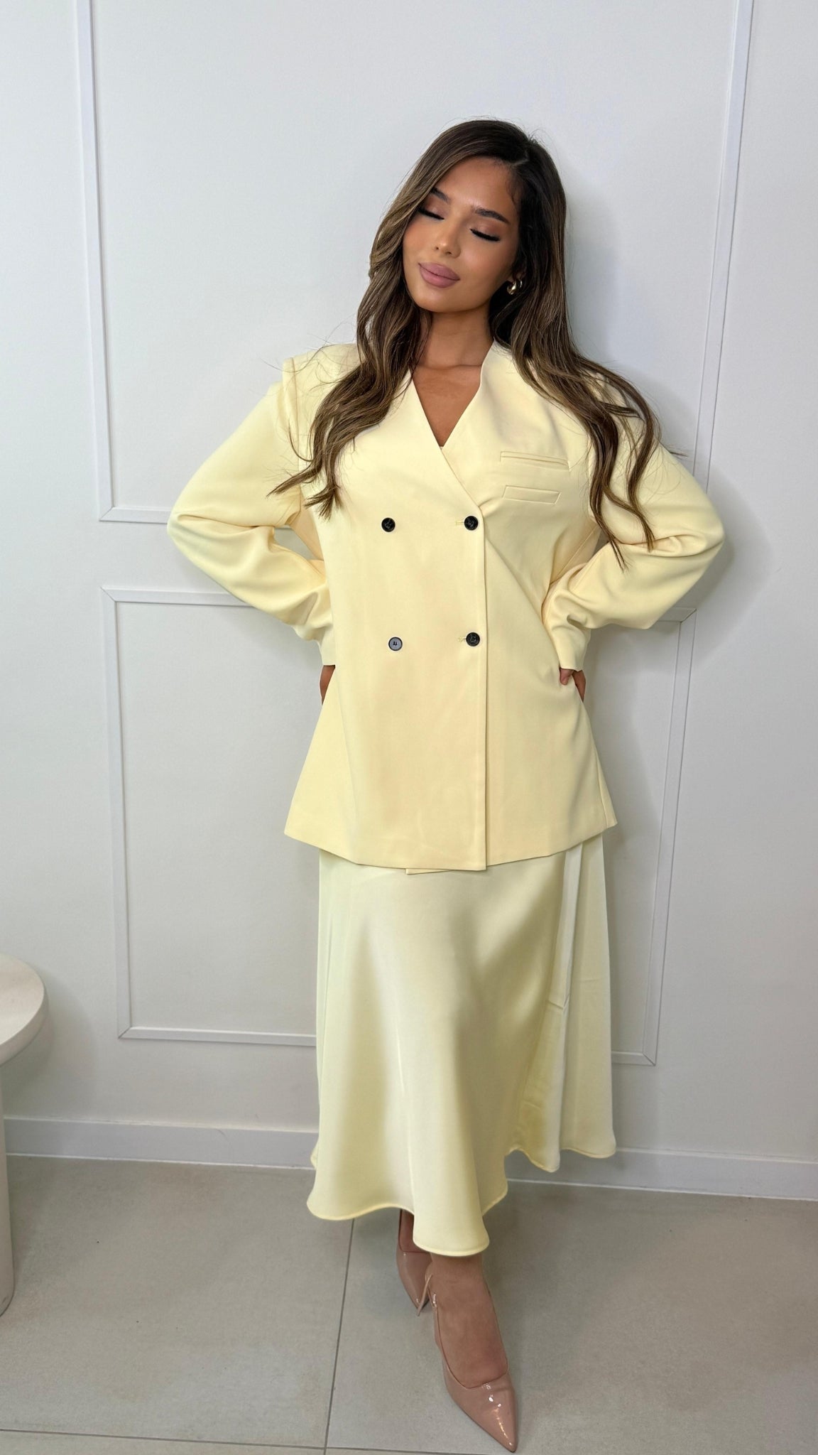 blazer à double boutonnage