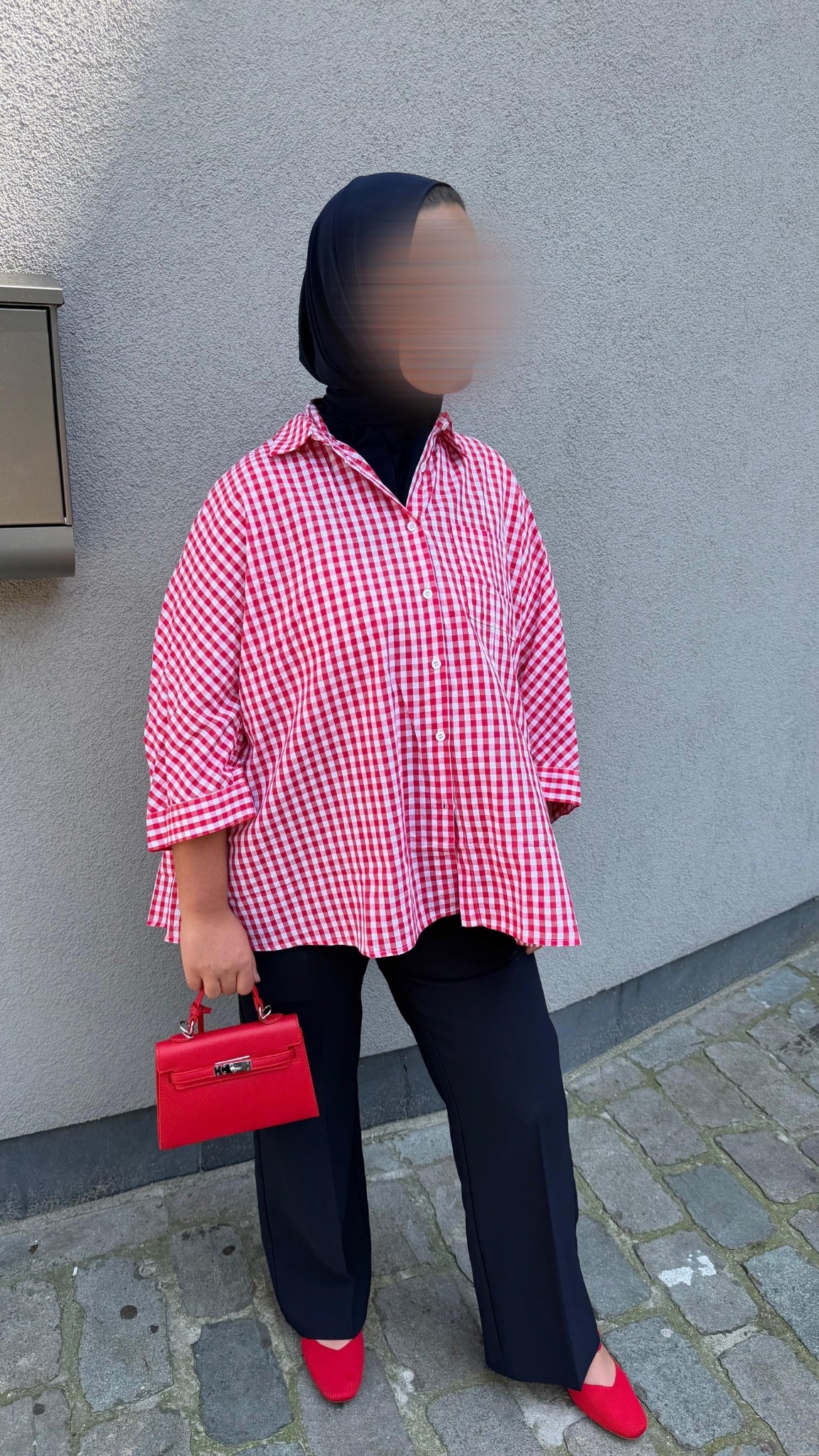 Loose fit plaid shirt