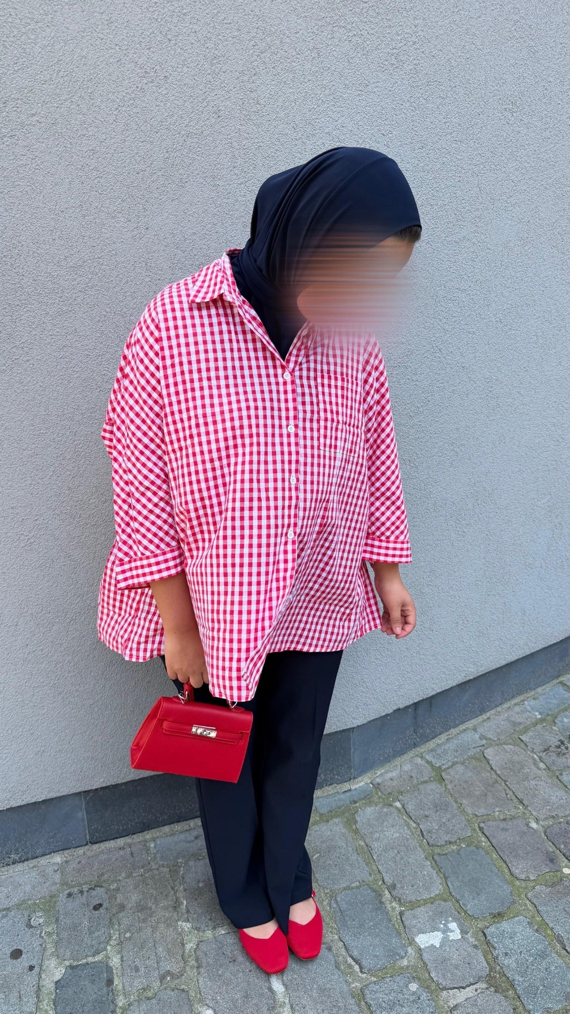 Loose fit plaid shirt