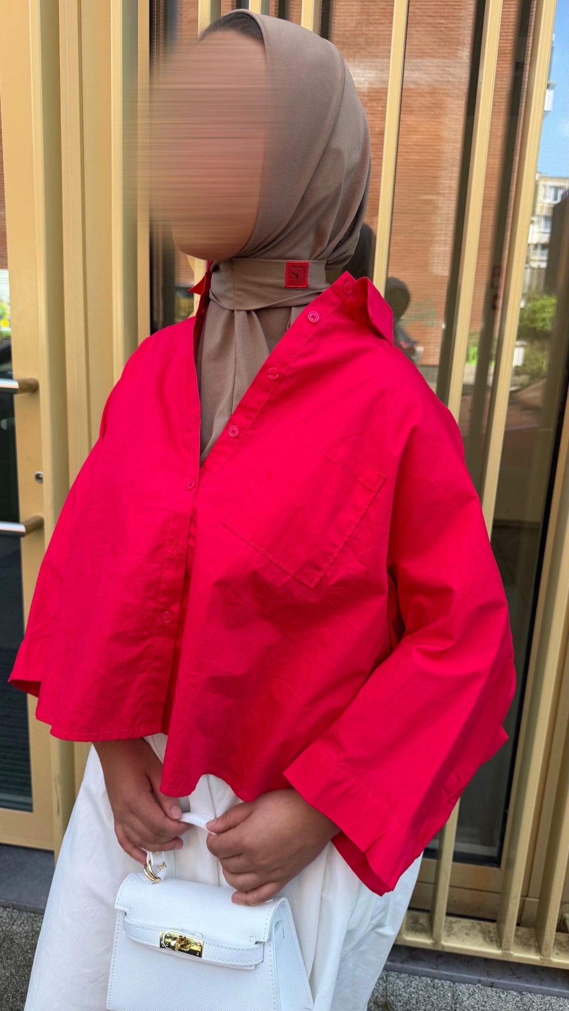 Chemise fluide oversize à col souple