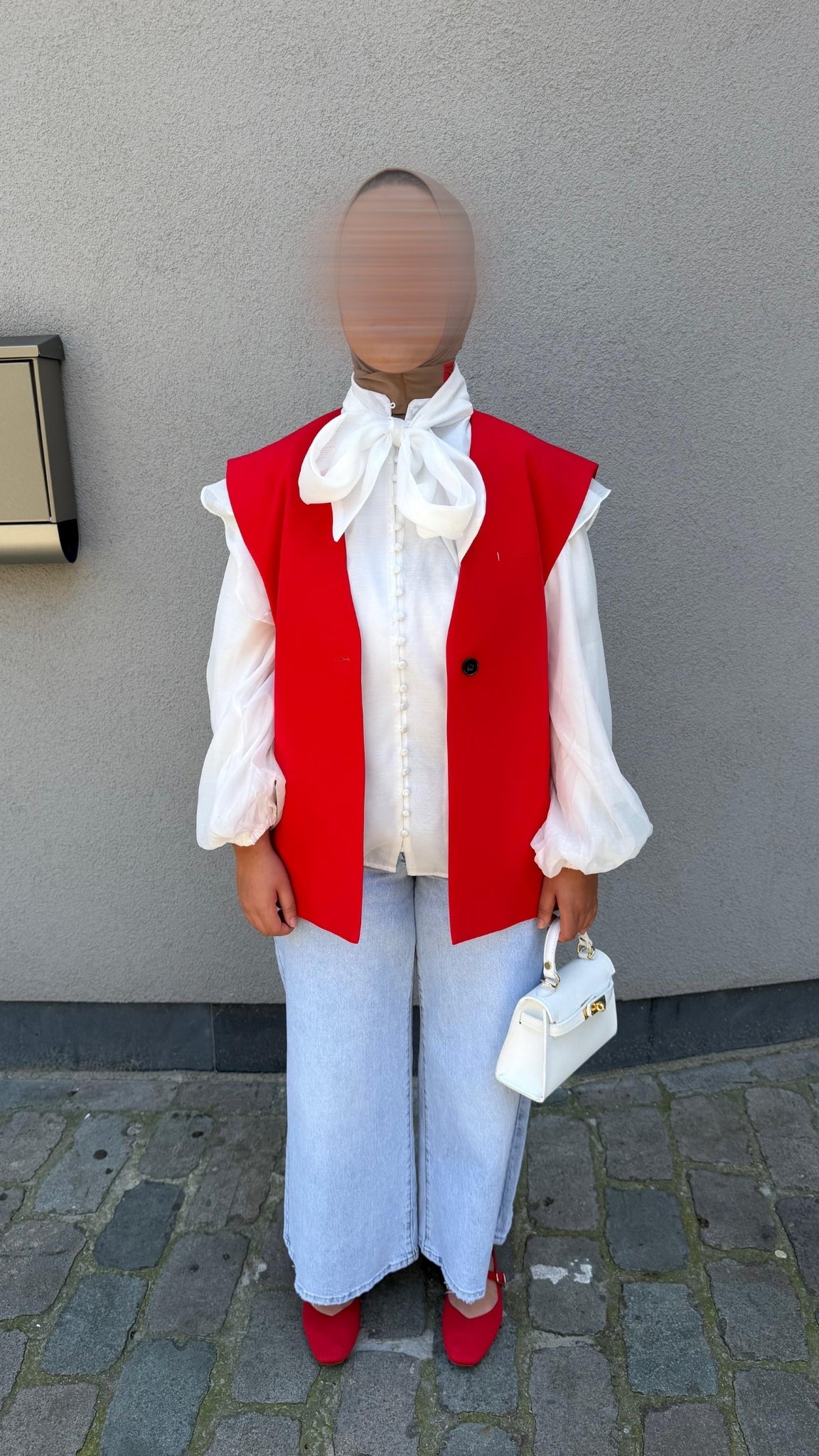 Blazer sans manches coupe droite