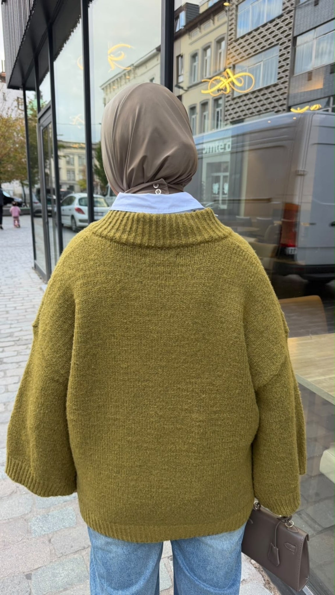 Gilet en maille zippé oversize