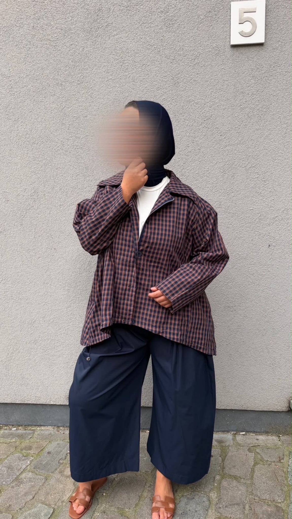 Veste légère oversize à carreaux