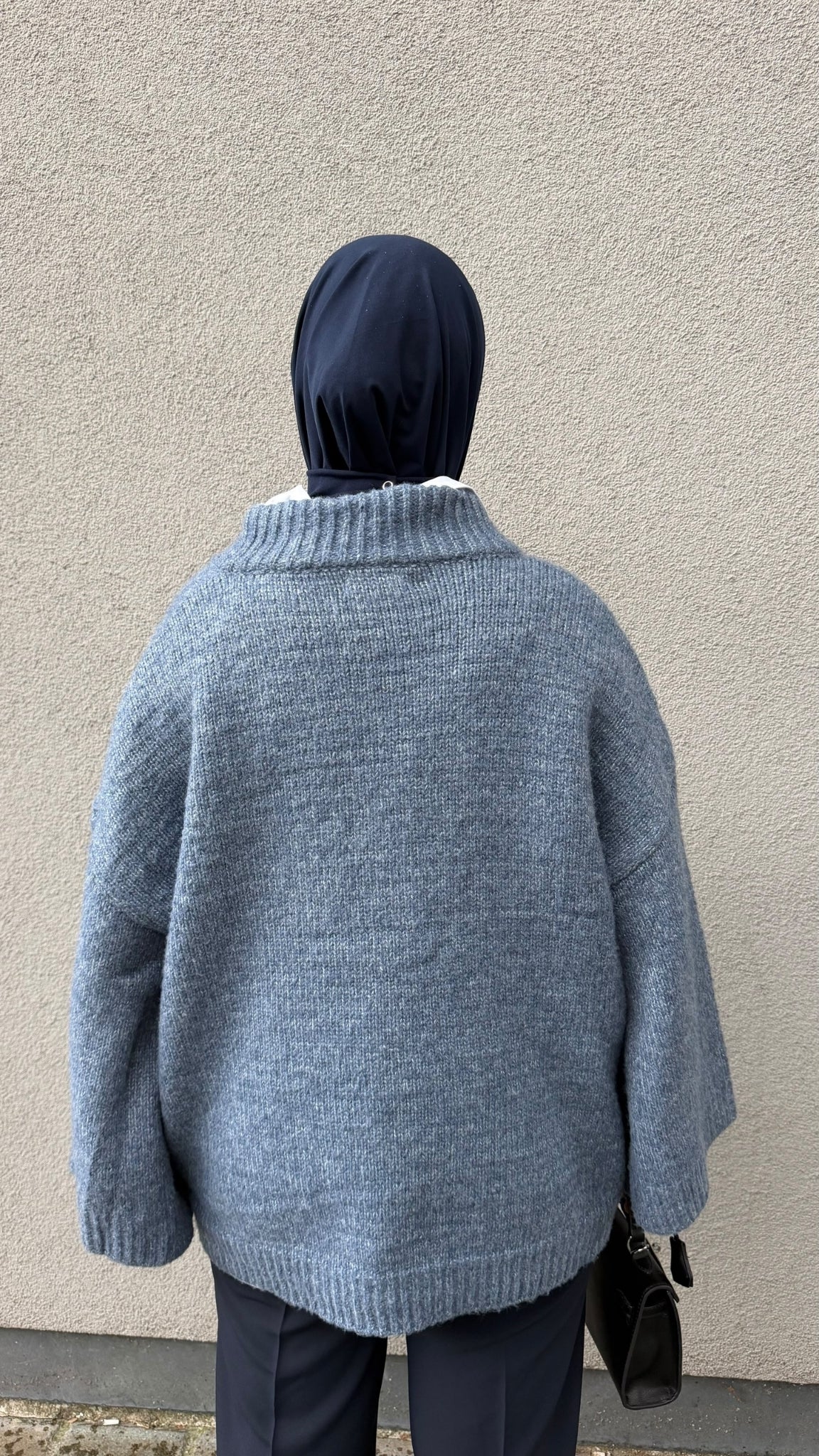 Gilet en maille zippé oversize