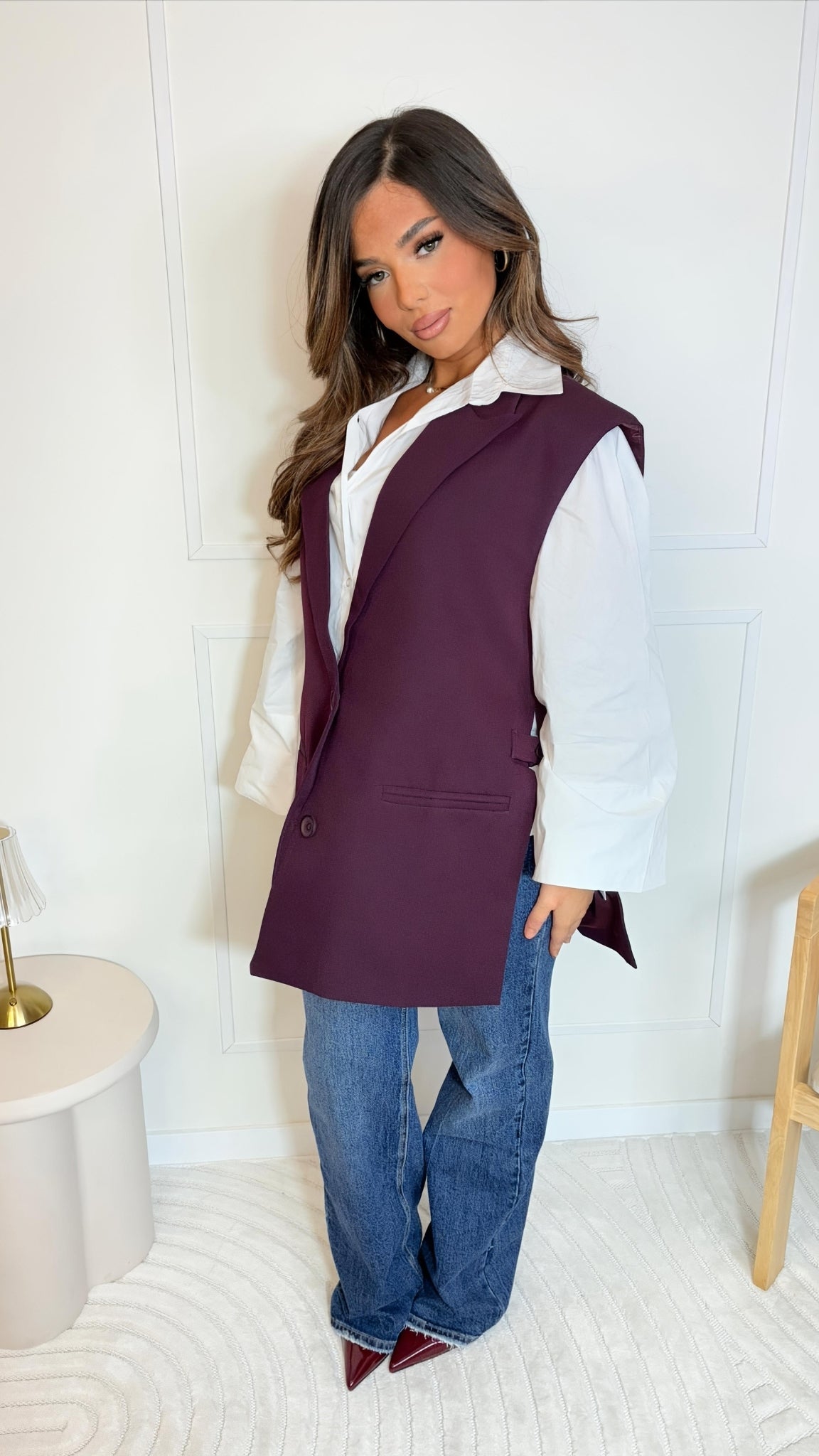 Gilet tailleur structuré