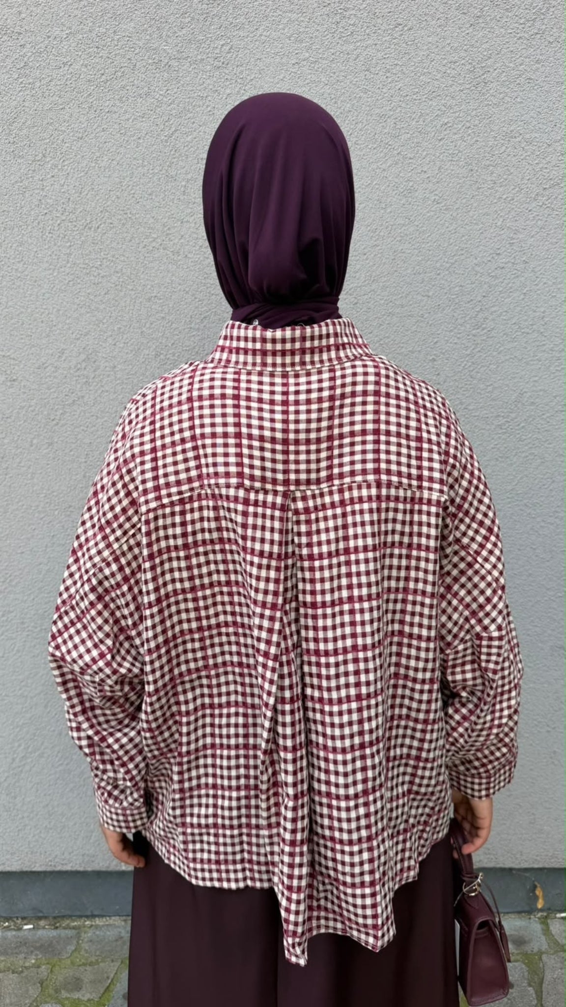 Chemise oversize à carreaux vichy