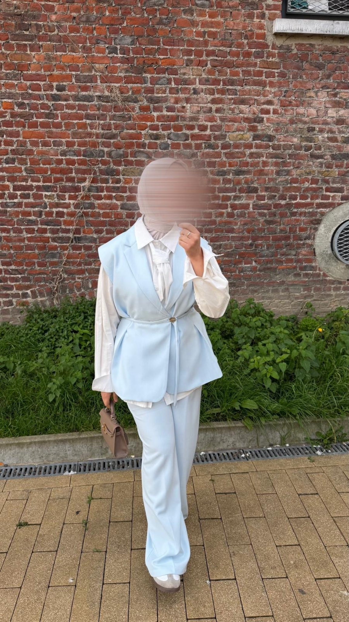 Blazer long à ceinture nouée