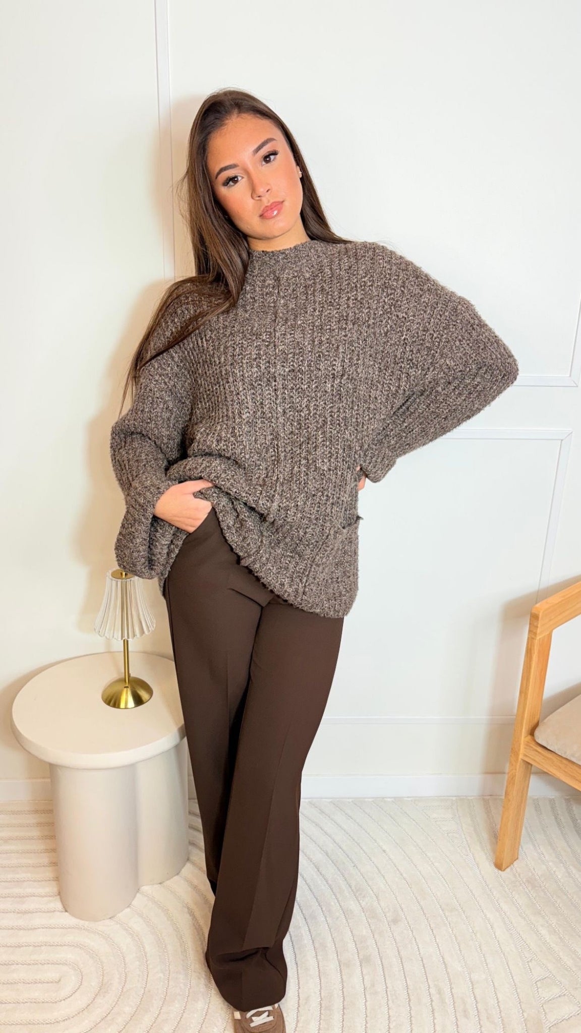 Pull oversize en maille épaisse