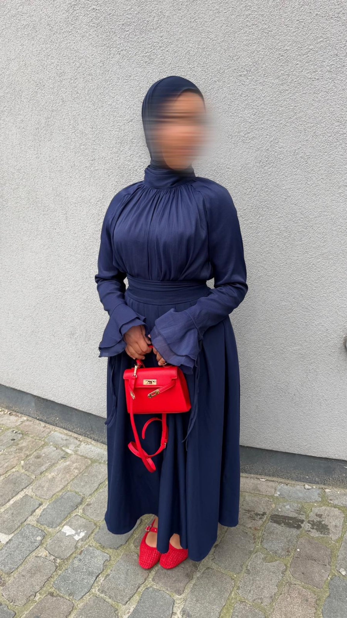 Jupe évasée à fronces taille marquée