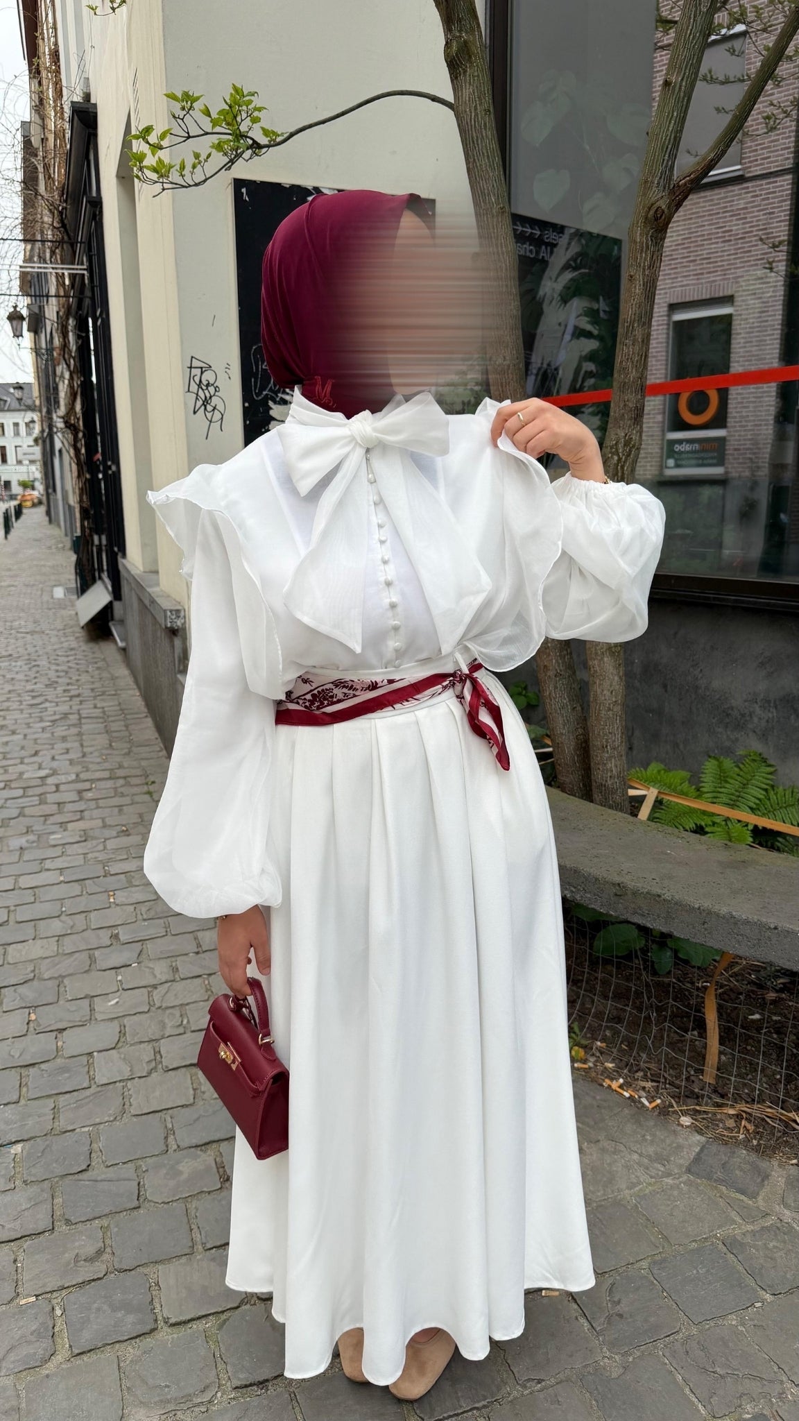 Blouse Coquette Col Noué