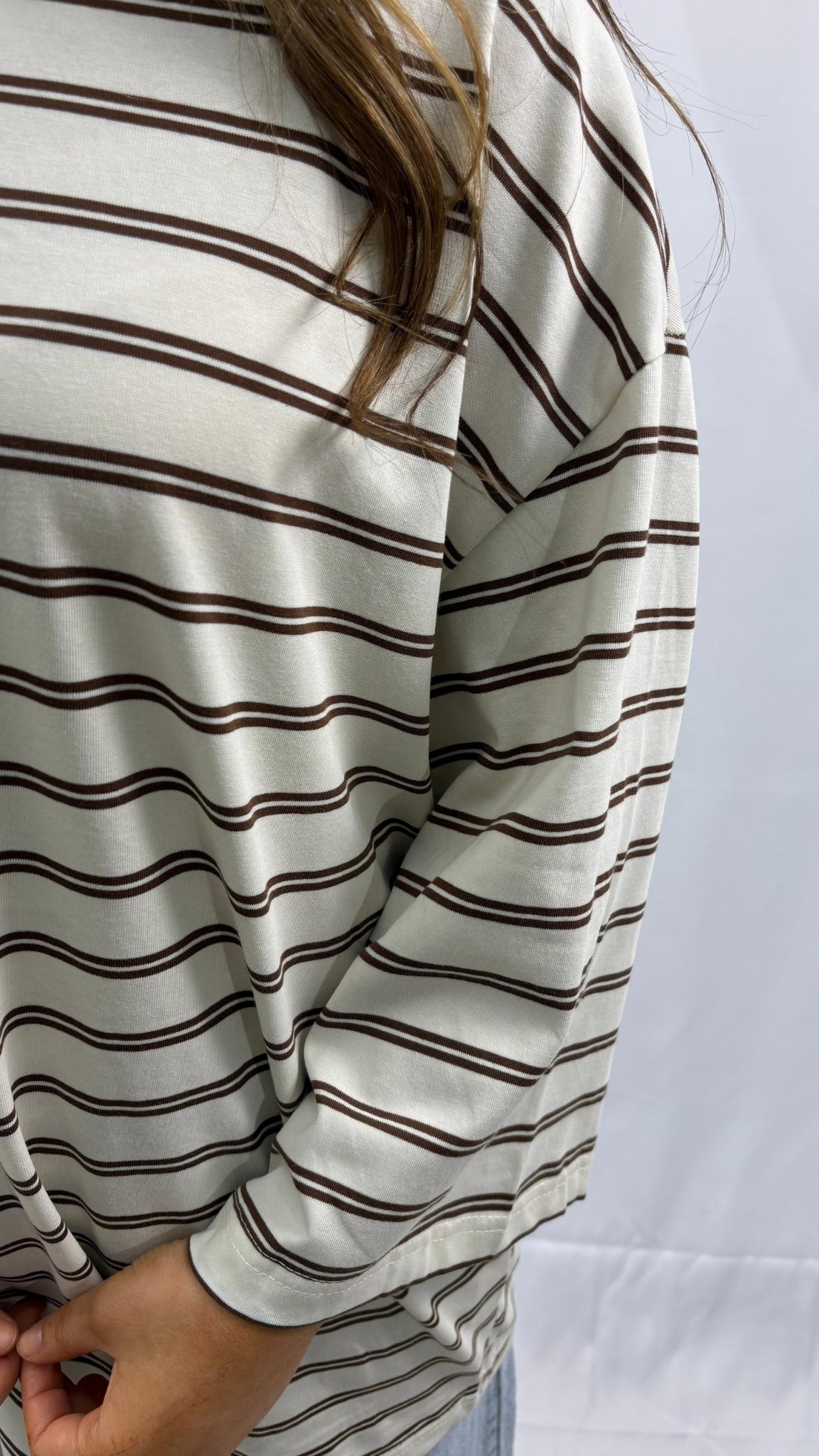 T-shirt oversize à rayures marinières