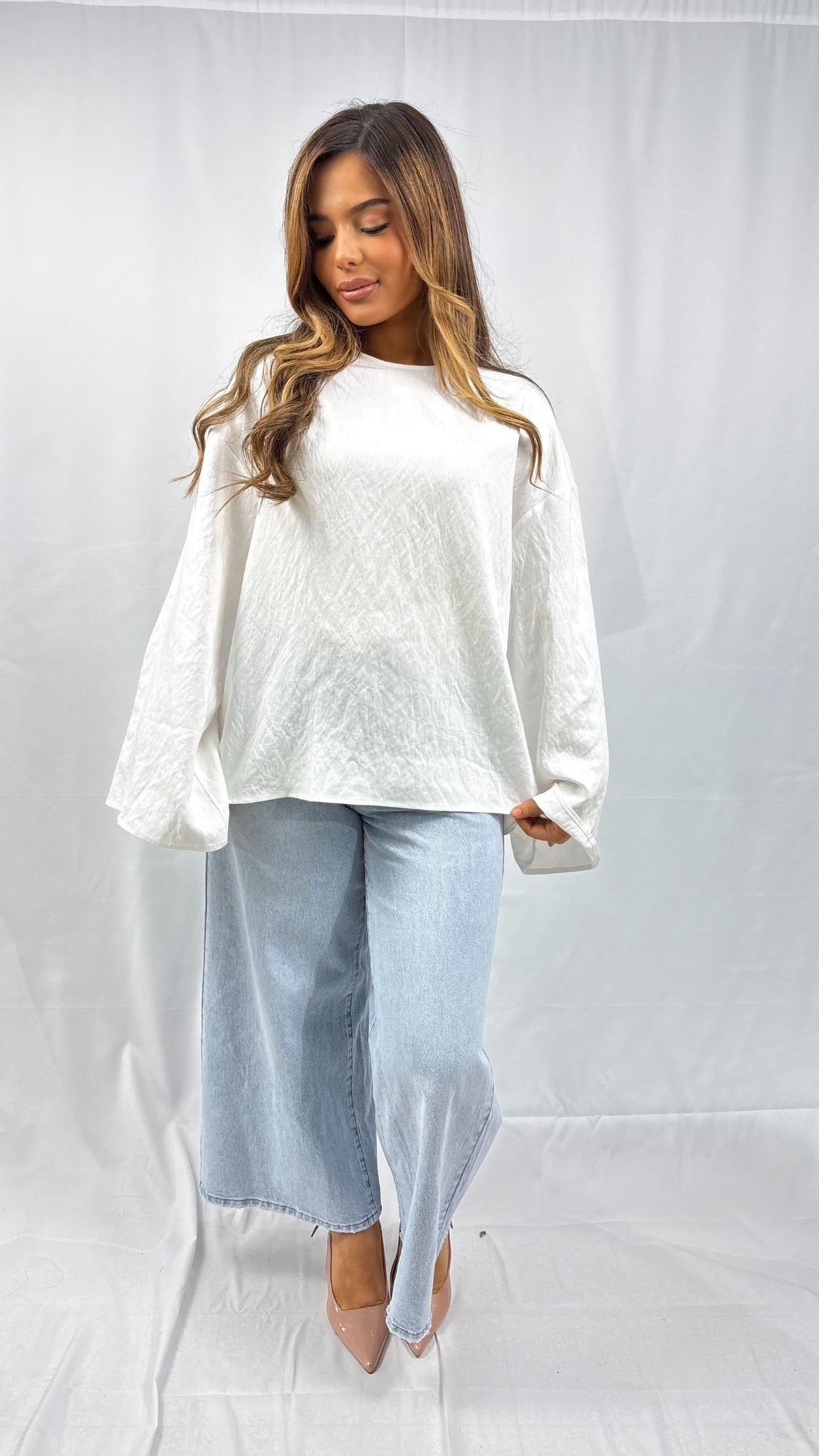 Top broderie anglaise oversize